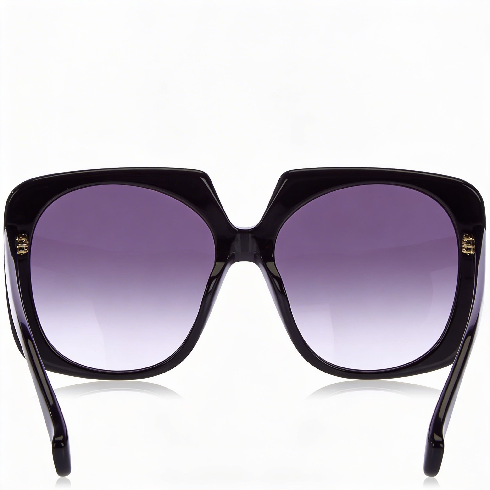 MaxMara Casual Women's Shiny Black Plastic Gradient Smoke Sunglasses 56mm, Photo 4