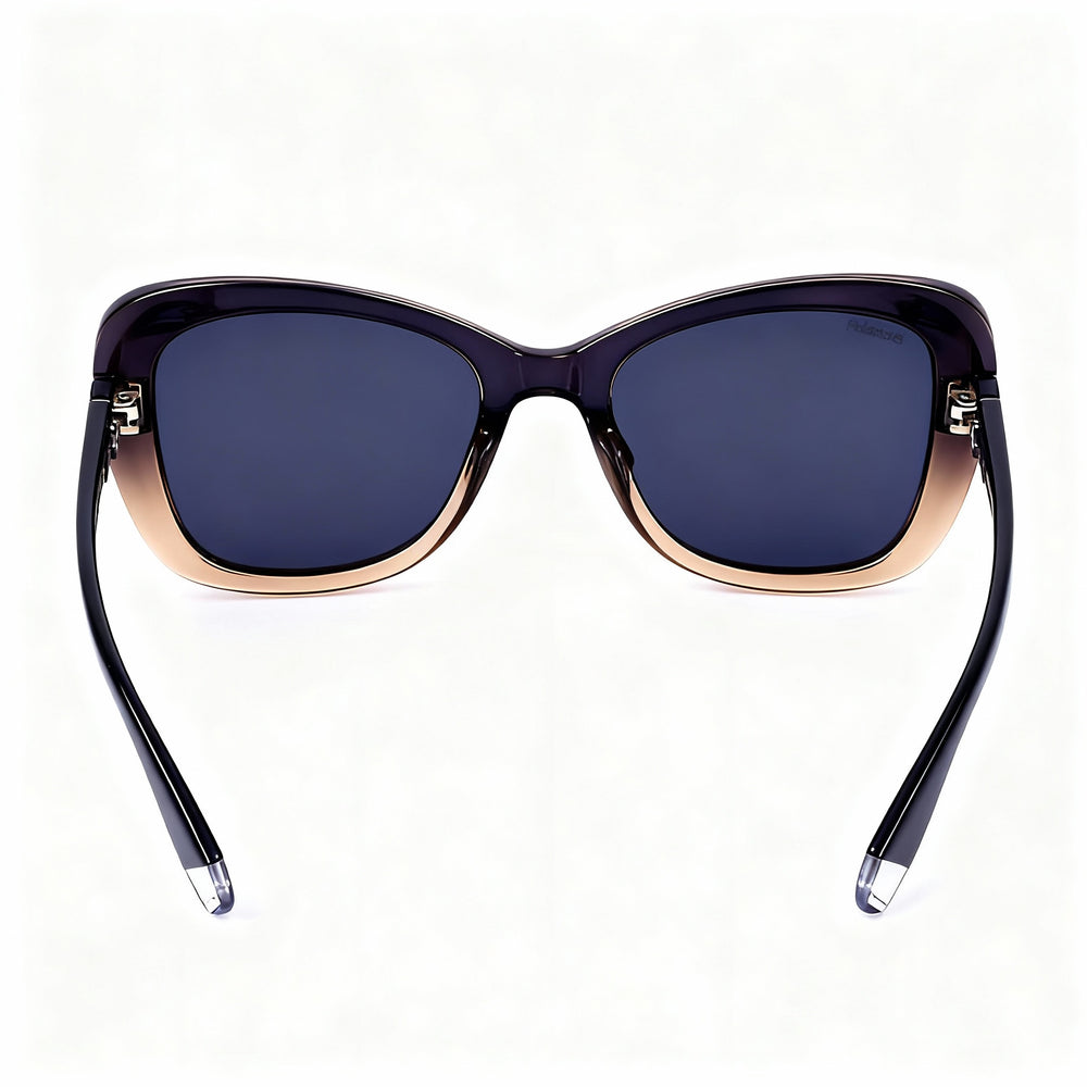 Polaroid Minimalist Women's Non-Polarized Polycarbonate Sunglasses, Blue Beige, 53mm Lens Width