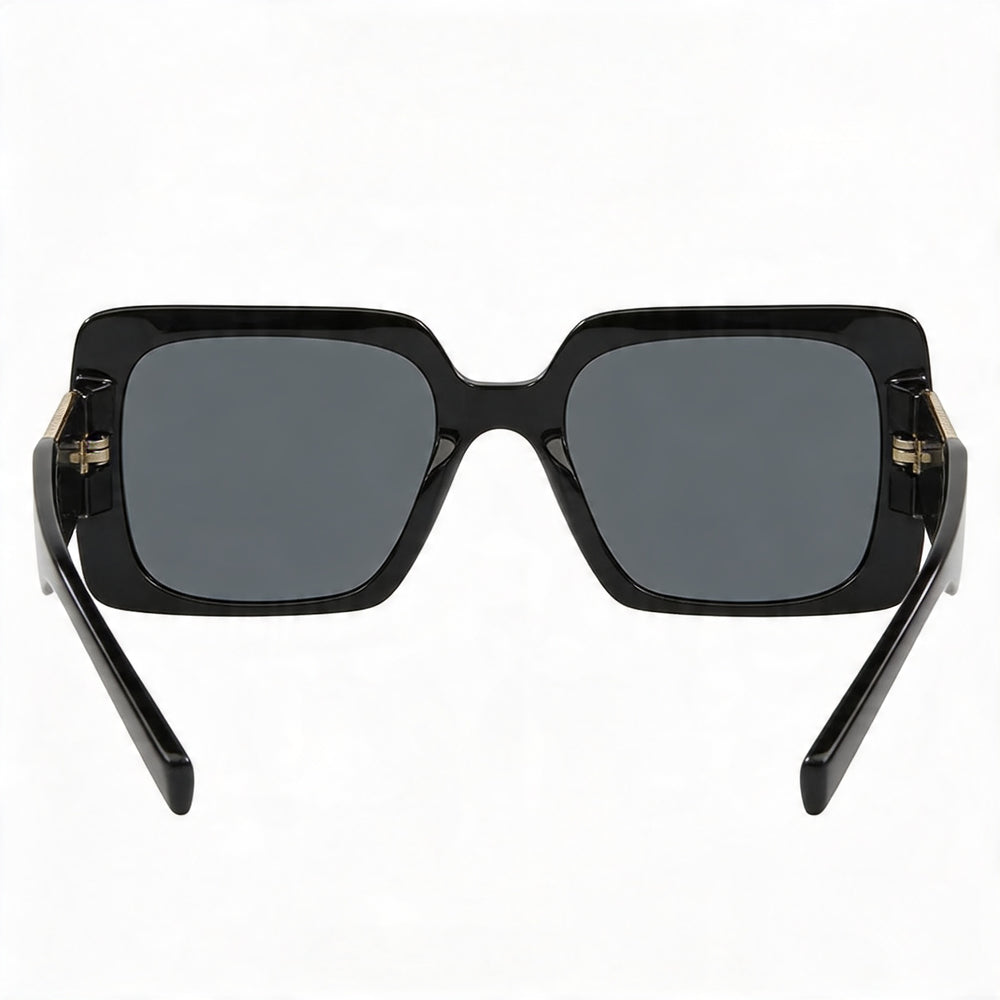 Gafas de sol unisex clásicas Versace de plástico no polarizadas con protección UV, gris oscuro/lente gris de 54 mm
