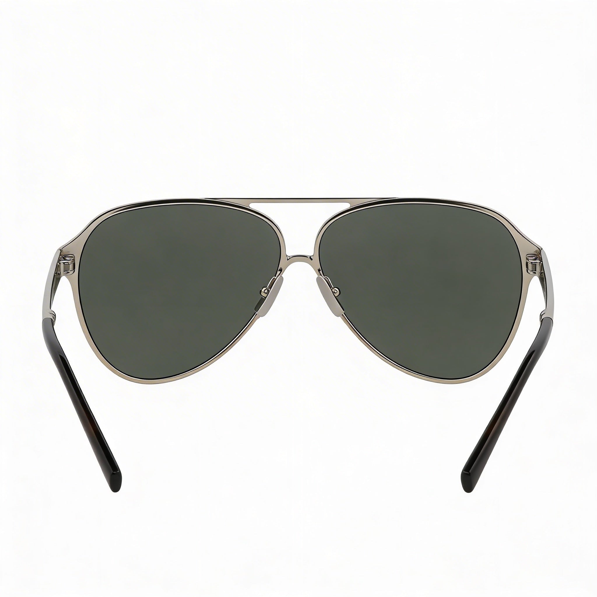 Gafas de sol clásicas unisex Yves Saint Laurent con montura gris plata, doble puente, lentes grises finas, protección UV, 62 mm, Photo 3