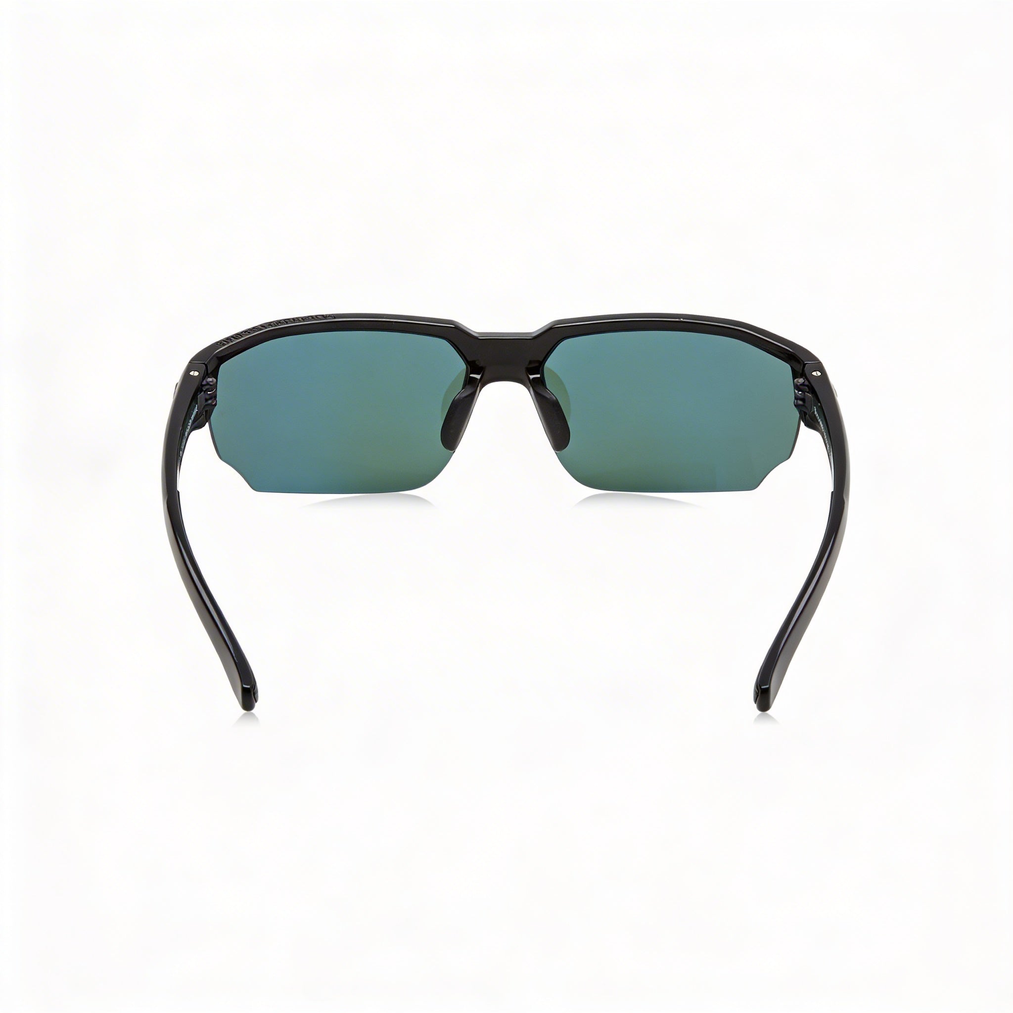 Under Armour UA Blitzing Wrap Sunglasses, Unisex, Black Polyamide Frame, Black/Green Multilayer Gradient Lenses, UV Protection, 70mm, Photo 3