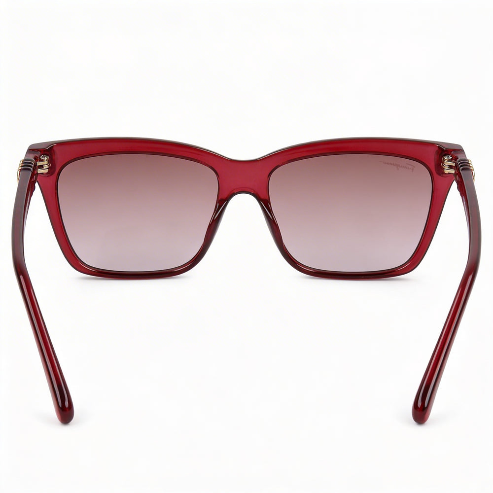 Gafas de sol rectangulares Ferragamo SF1027S de mujer, montura de cristal color vino con degradado bordeuax, protección 100% UV, 55 mm