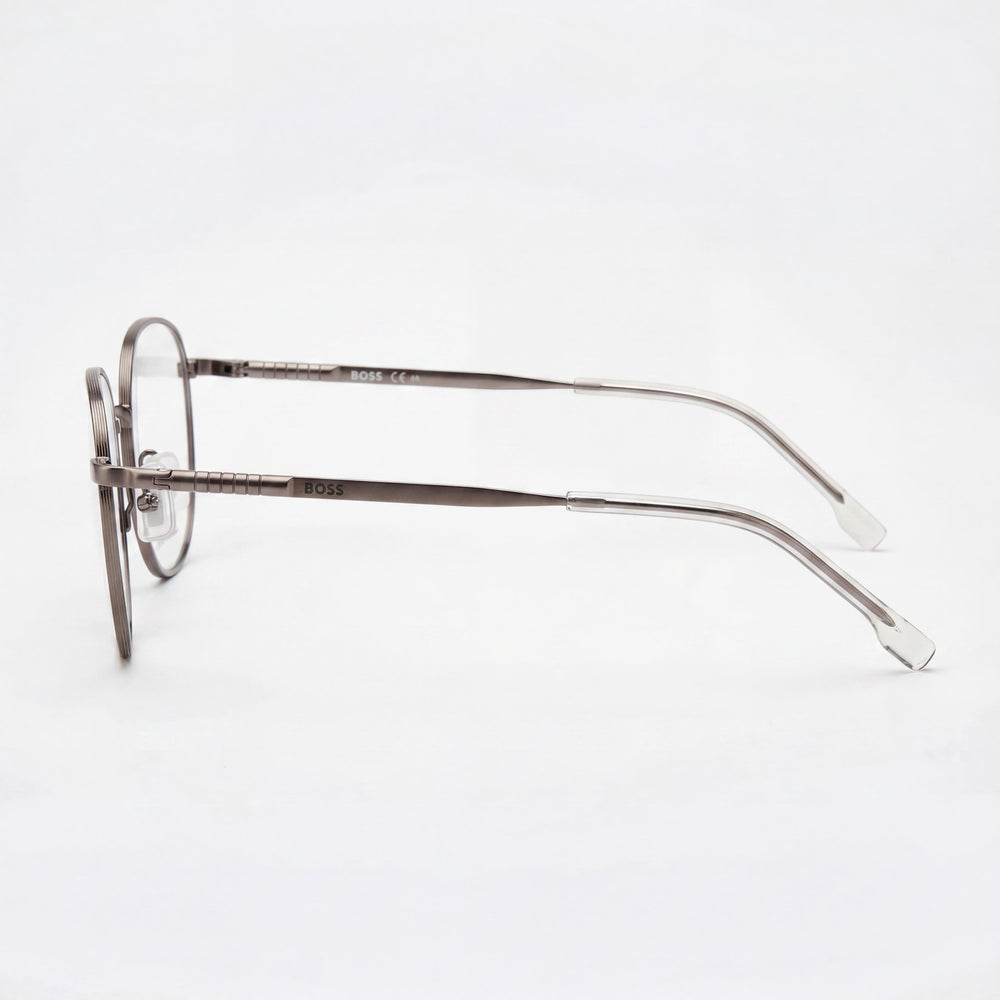 Gafas Hugo Boss 1415 para hombre, con montura de metal, color rutenio oscuro mate, lentes de 55 mm