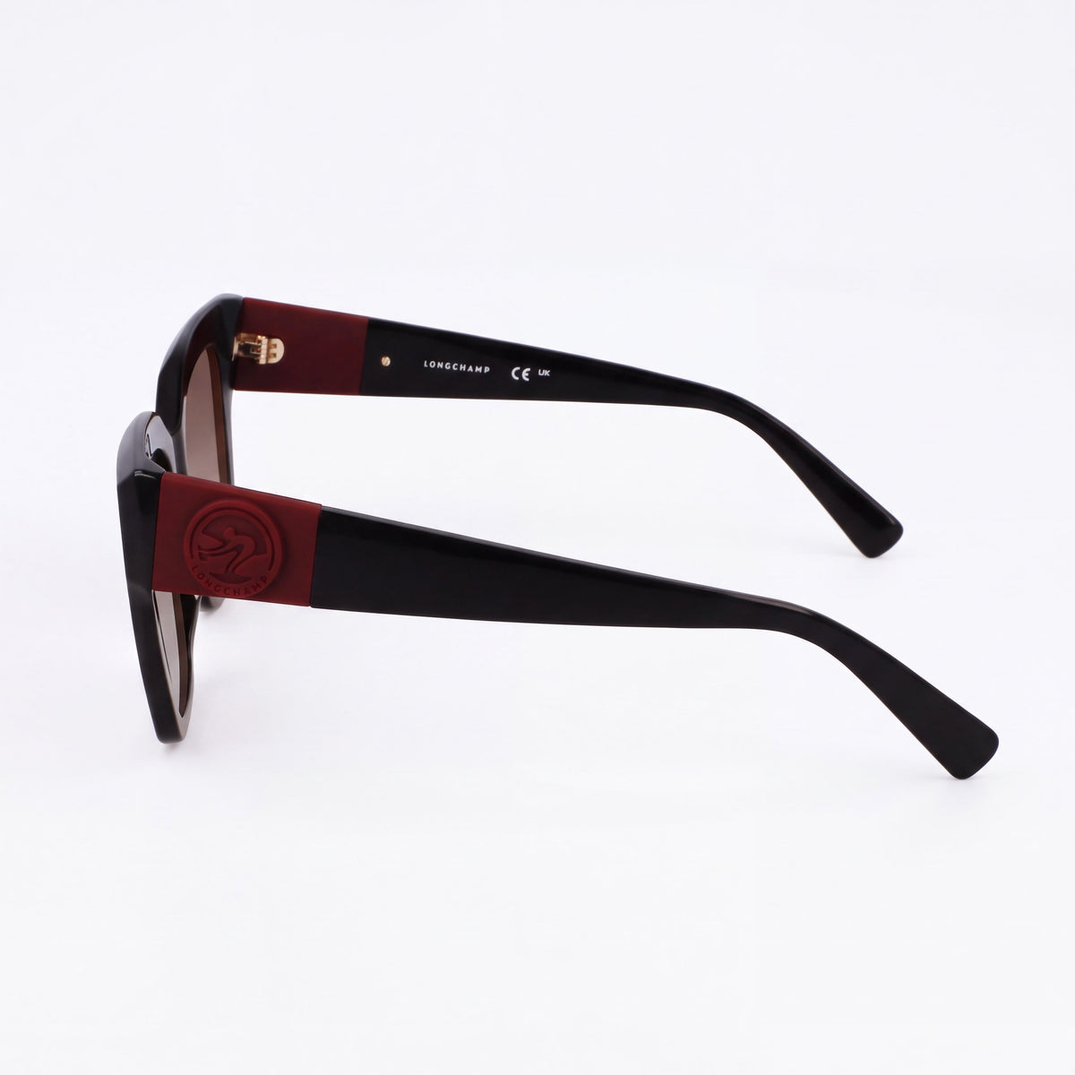 Gafas de sol Longchamp LO762S para hombre, montura de acetato rectangular modificada, color negro, lentes negras, protección UV 400, 52-20-140, Photo 3