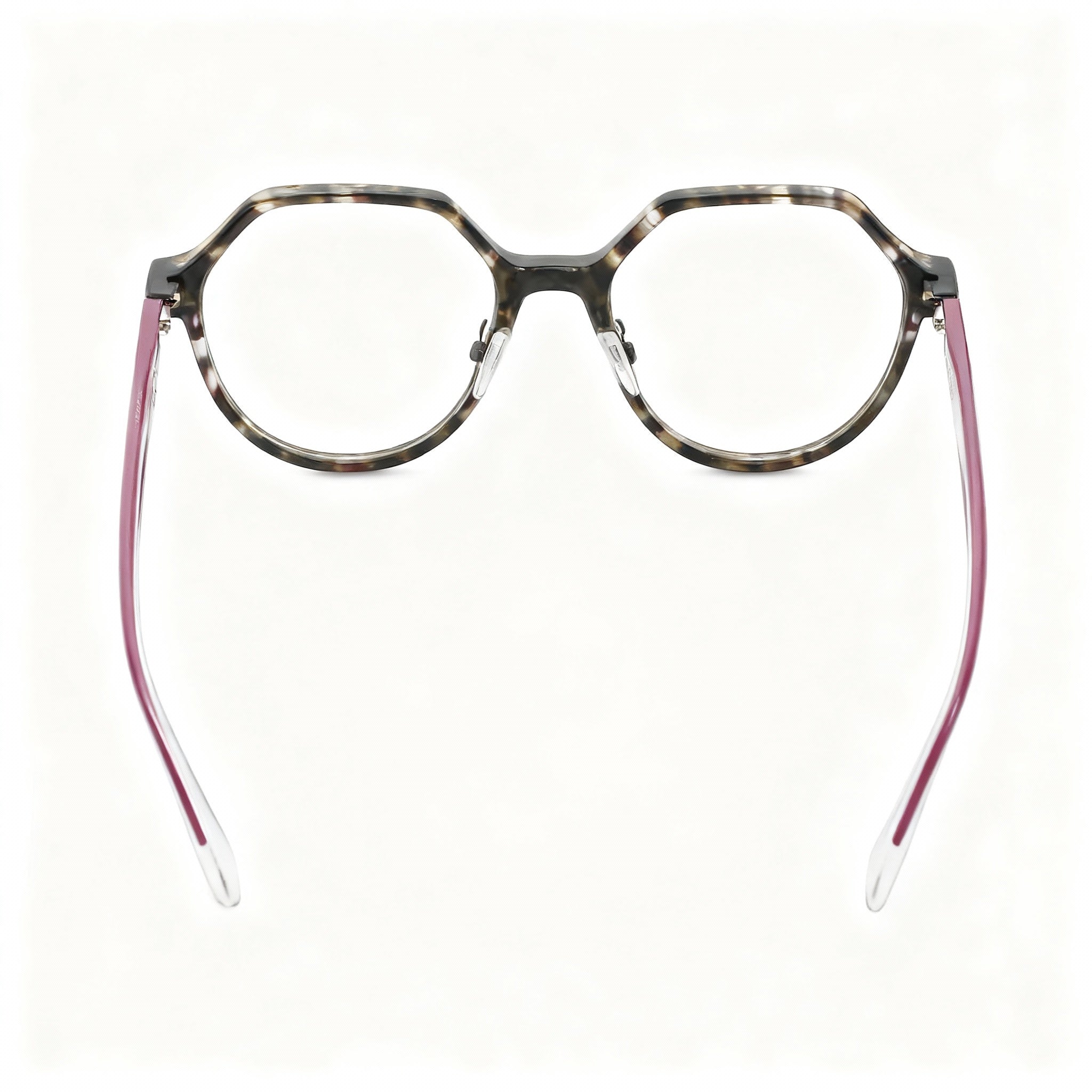 TOUS Geometric Women's Full-Rim Cellulose Acetate Eyeglasses Frame Brown Red Havana 51-17-135, Photo 3