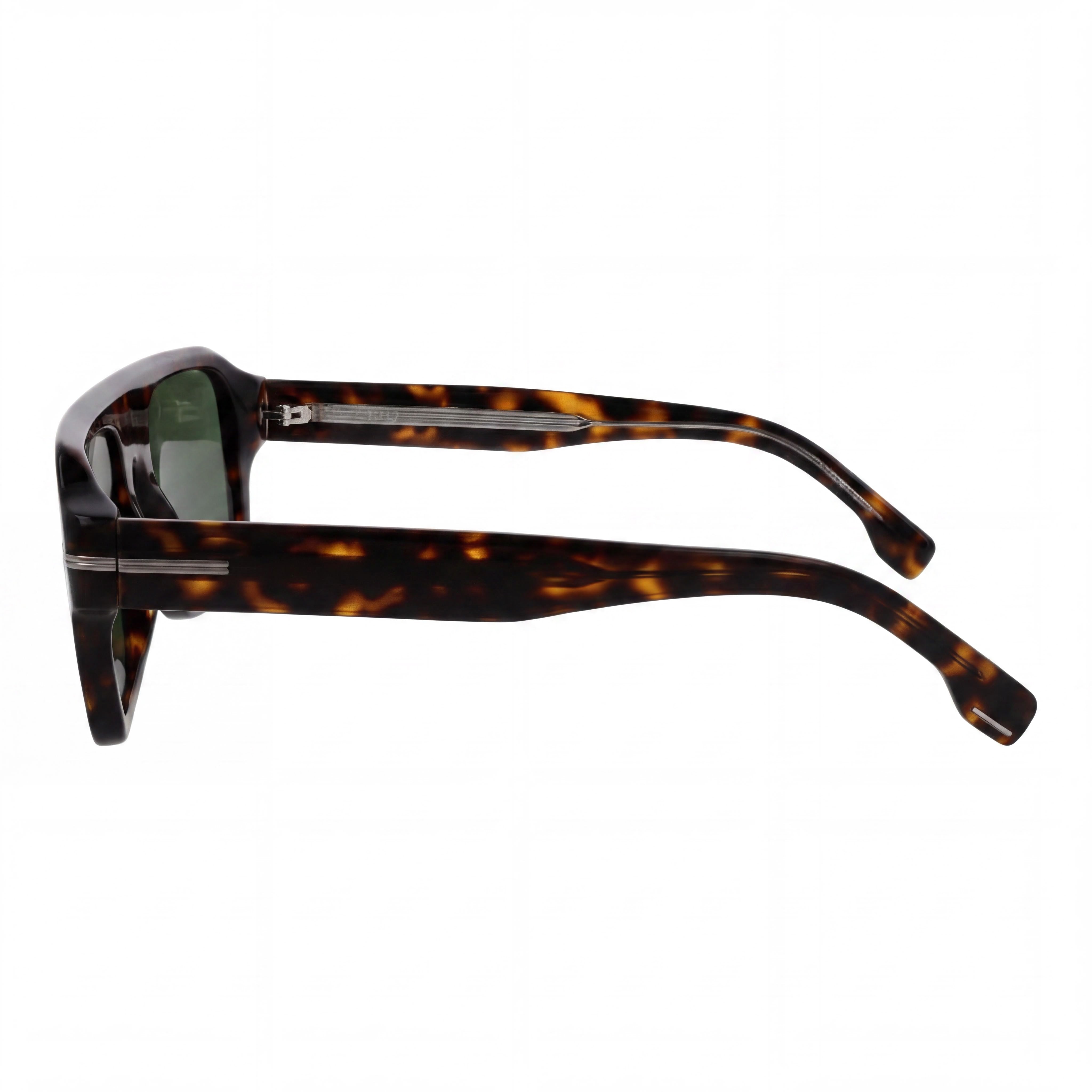 Gafas de sol rectangulares Hugo Boss 1595/S Style & Expression para hombre, Habana Verde, aceite ecológico, sin polarizar, protección UV, 53-19-145mm, Photo 3