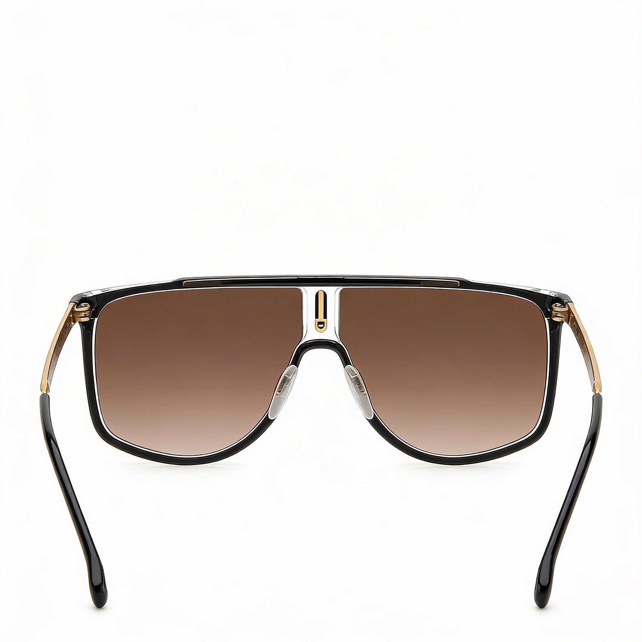 Gafas de sol de aviador Carrera 1056/S para hombre, negras y doradas, de poliamida, lentes marrones degradadas, 100 % protección UV, 61 mm, Photo 4