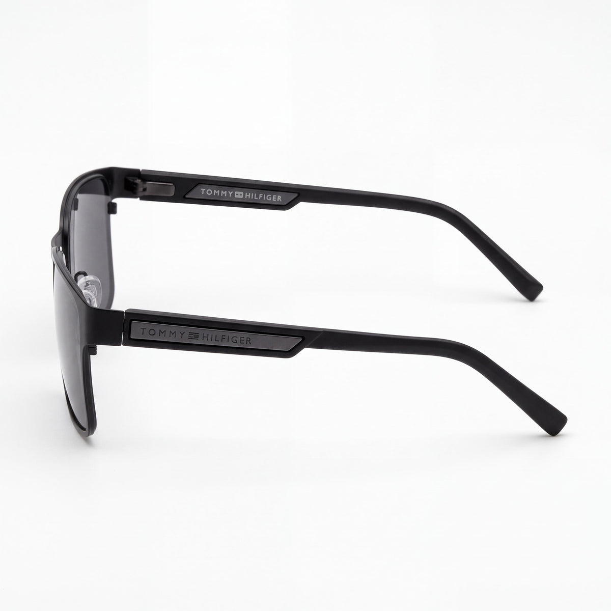 Gafas de sol unisex Tommy Hilfiger 2087/S, acero inoxidable, negro mate, cristales grises, no polarizadas, 57 mm, Photo 3