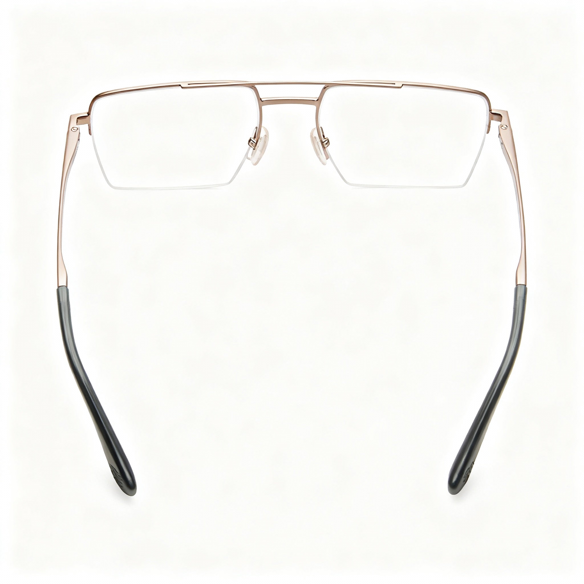 Police classical Men's Optical Eyeglasses with Shiny Satin Bronze Metal Frame, Size 55-18-145, Photo 4