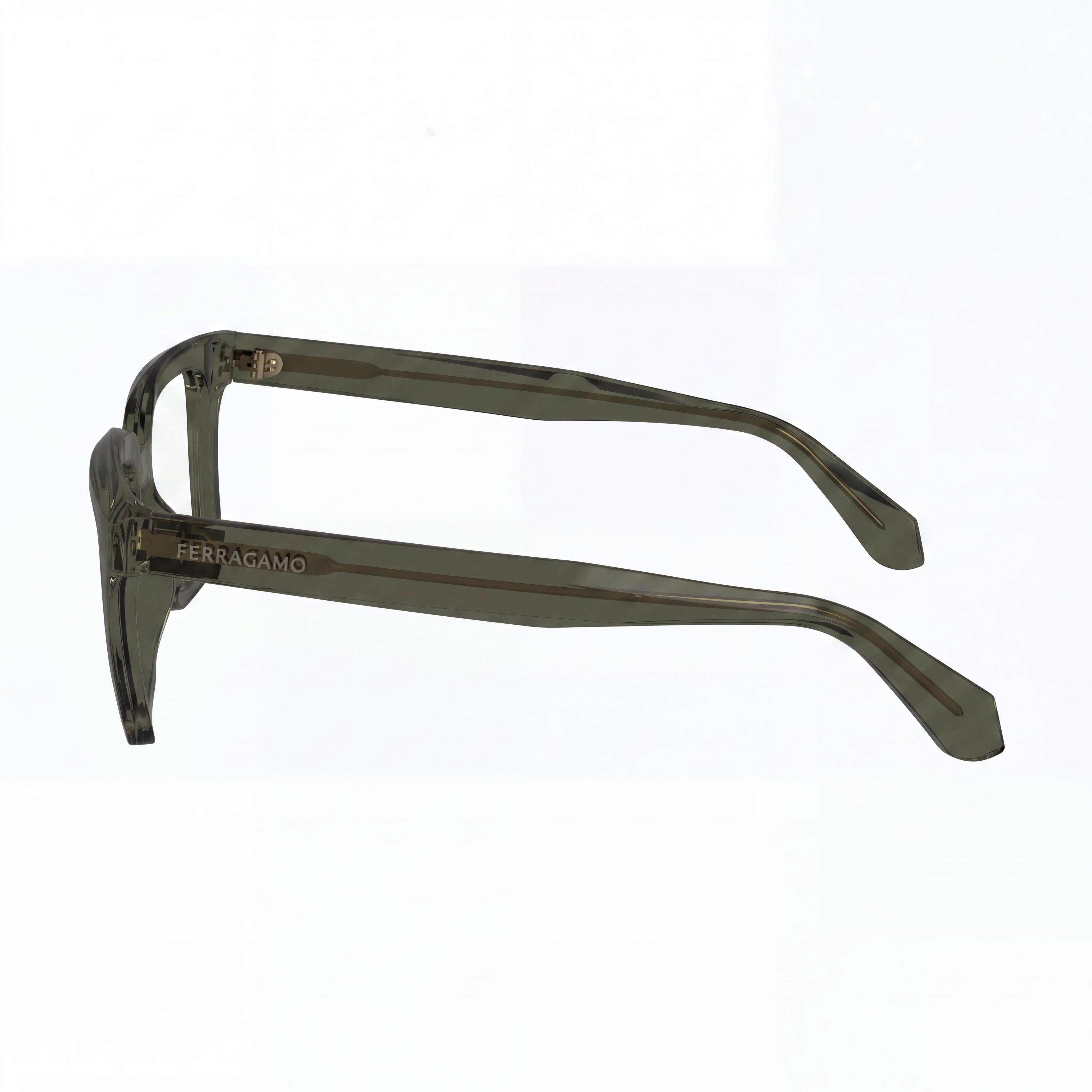 Gafas Salvatore Ferragamo Sf2985 de Acetato Transparente Caqui para Hombre 52mm, Photo 2
