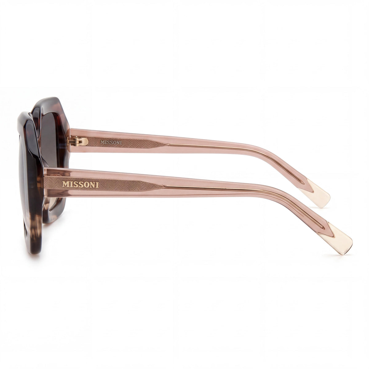 M Missoni 0113/s Women's Square Full Rim Acetate Brown Horn Red Gradient UV Protected Sunglasses 53mm, Photo 3