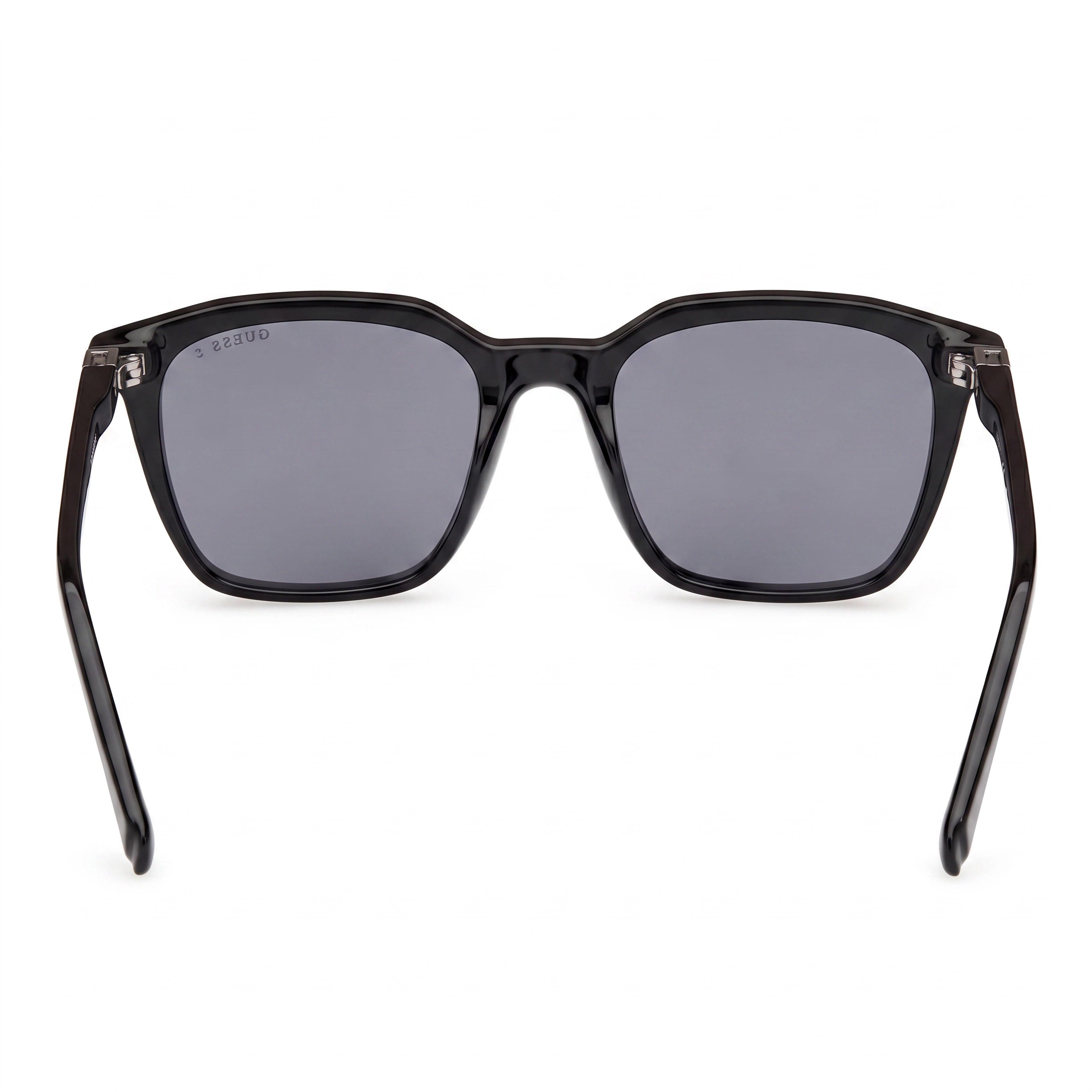 GUESS Gu00170 Gafas de sol unisex, montura inyectada negra brillante, cristales ahumados no polarizados con protección UV 400 de 53mm, Photo 4