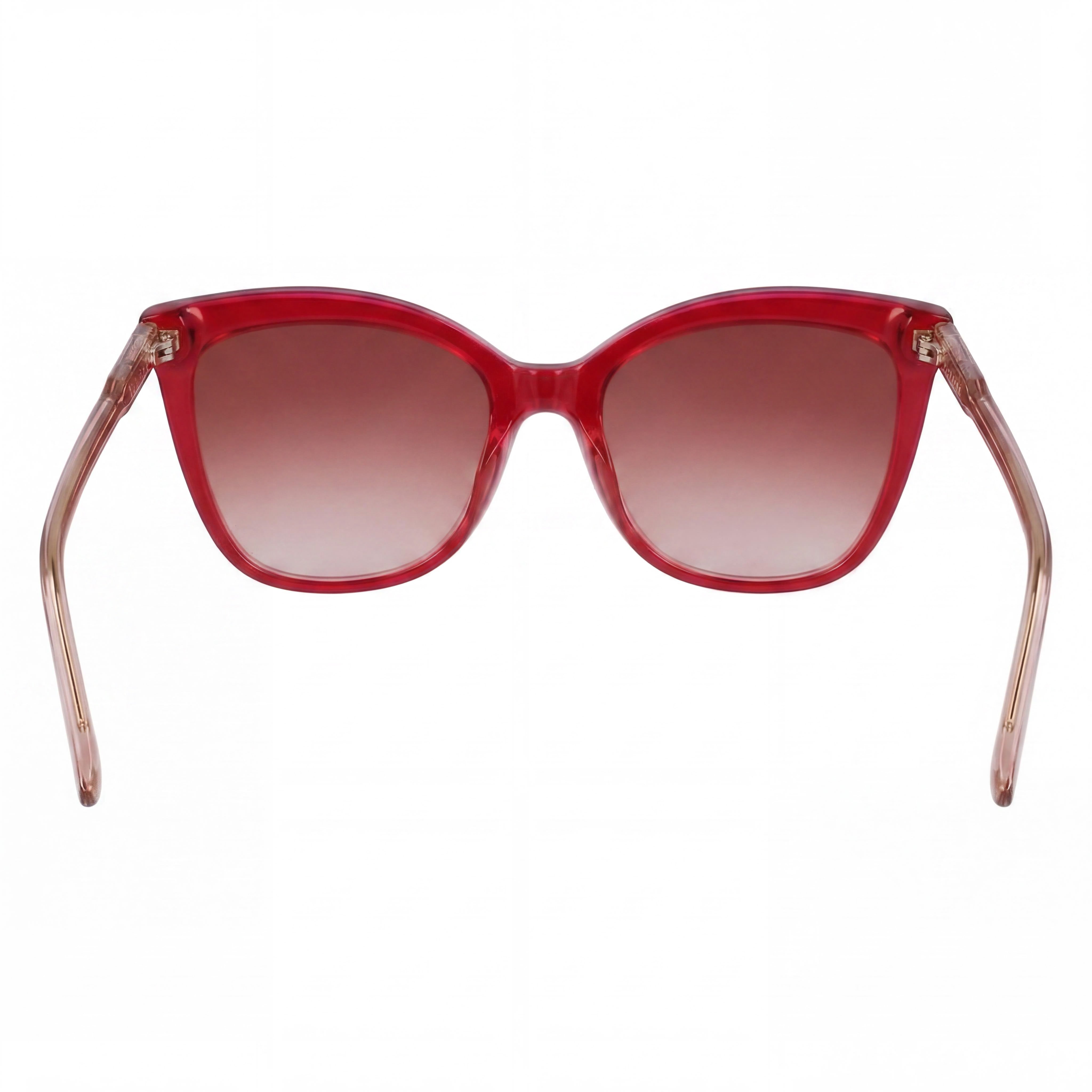 Gafas de sol Longchamp modernas para mujer, montura de propionato fucsia rosa, lentes de policarbonato, protección UV, 55 mm, Photo 4