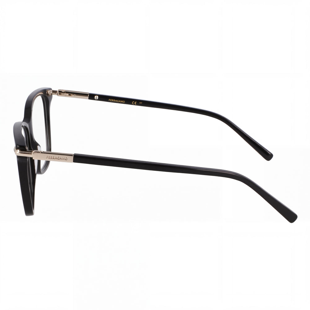 Ferragamo Sf3013 Women's Black White Acetate/Metal Frame Optical Eyeglasses, Size 53-15-140mm