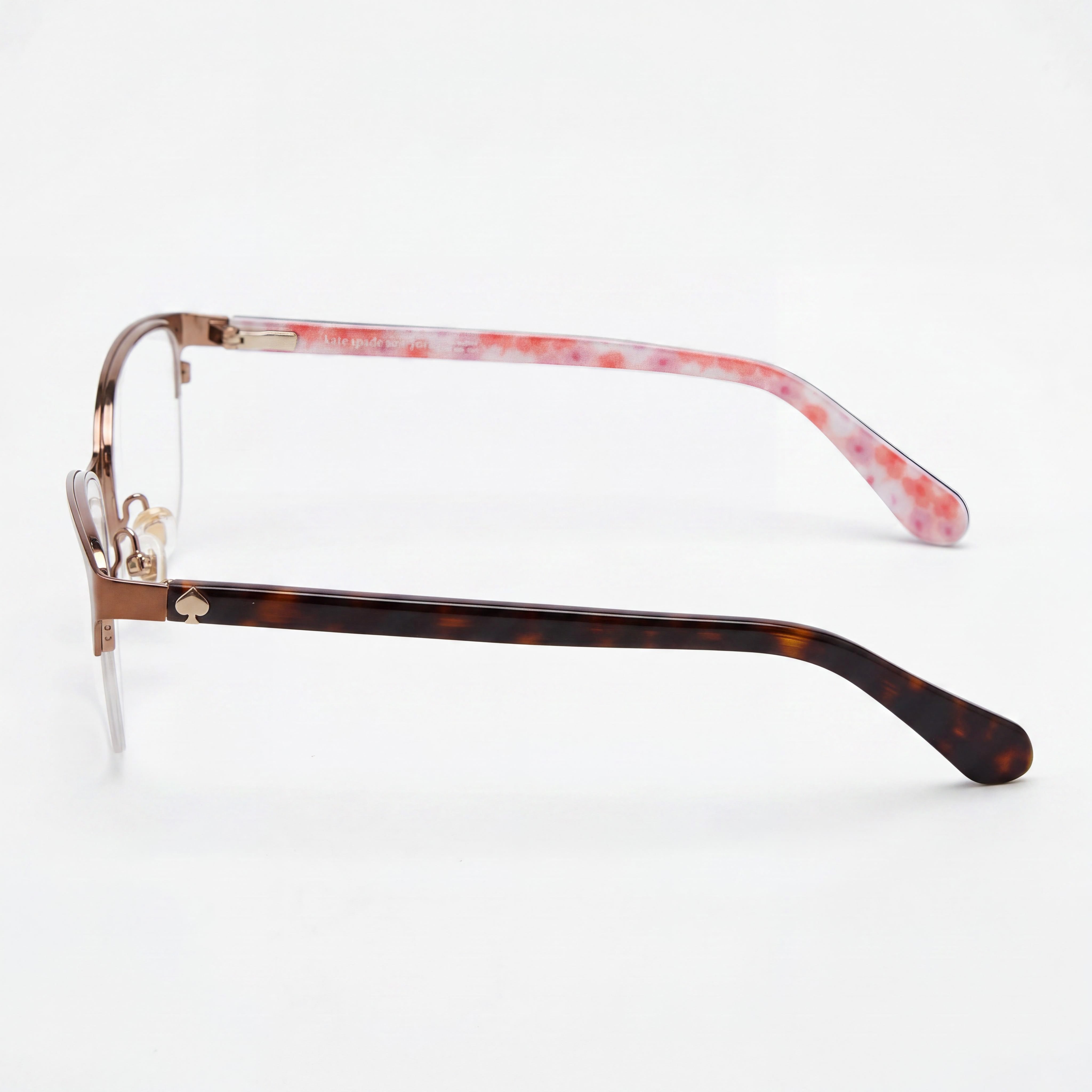 Kate Spade New York Adalina Women's Matte Brown Stainless Steel Semi-Rim Cat Eye Prescription Frames 53mm, Photo 2
