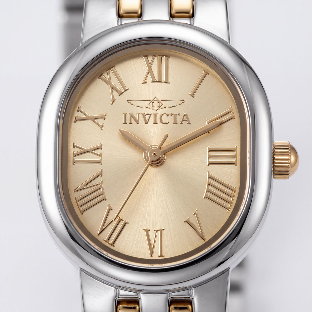 Reloj Invicta Angel 48140 unisex de cuarzo, de acero inoxidable dorado y plateado de dos tonos, 20 mm
