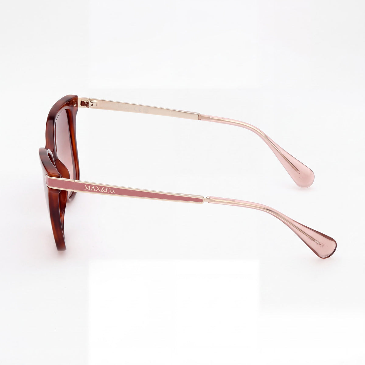 Max & Co. Modern Women's Dark Havana Tortoise Sunglasses with Gradient Brown Lenses 100% UV Protection 55mm, Photo 3