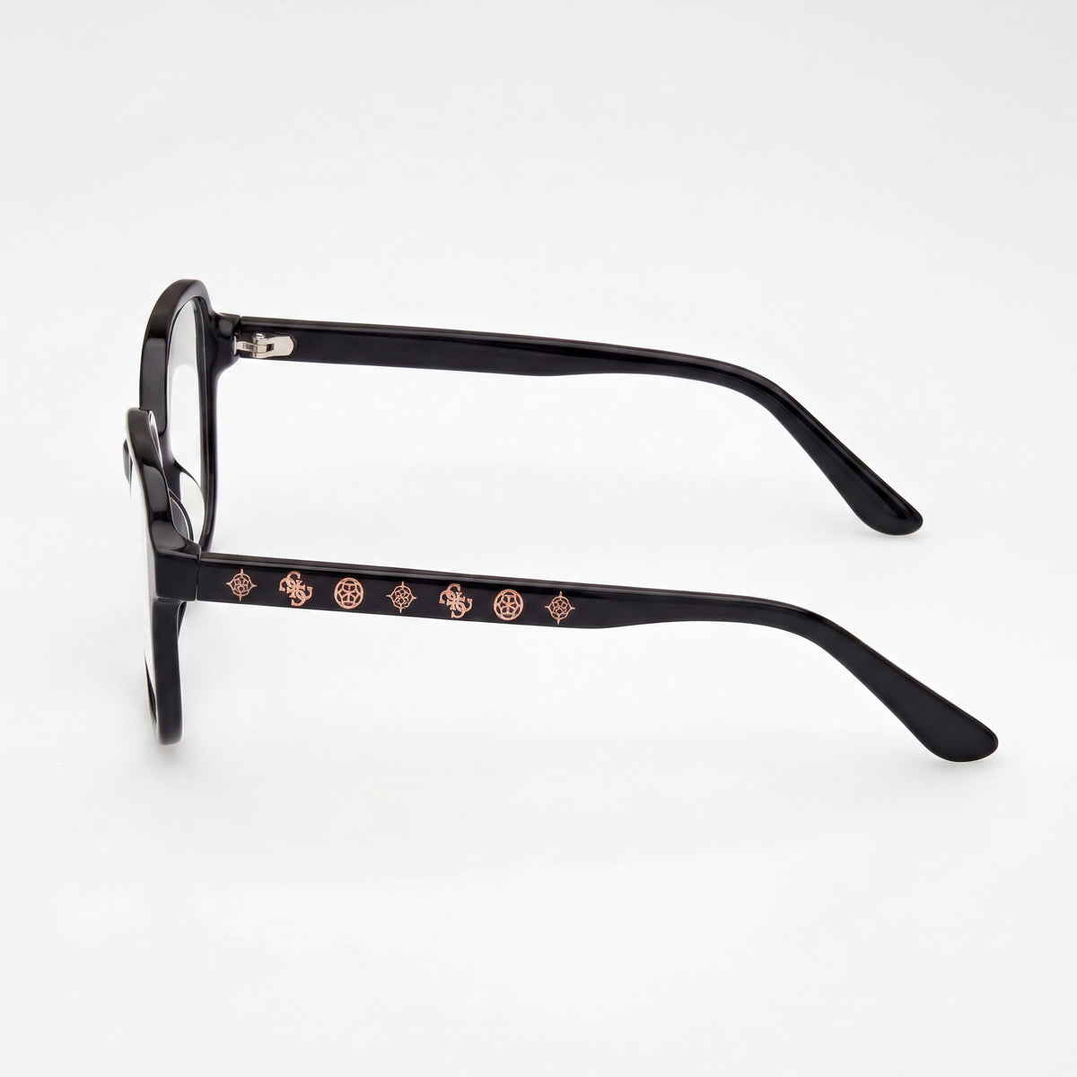 Guess Shiny Black Rectangle Eyeglasses for Men, Photo 2