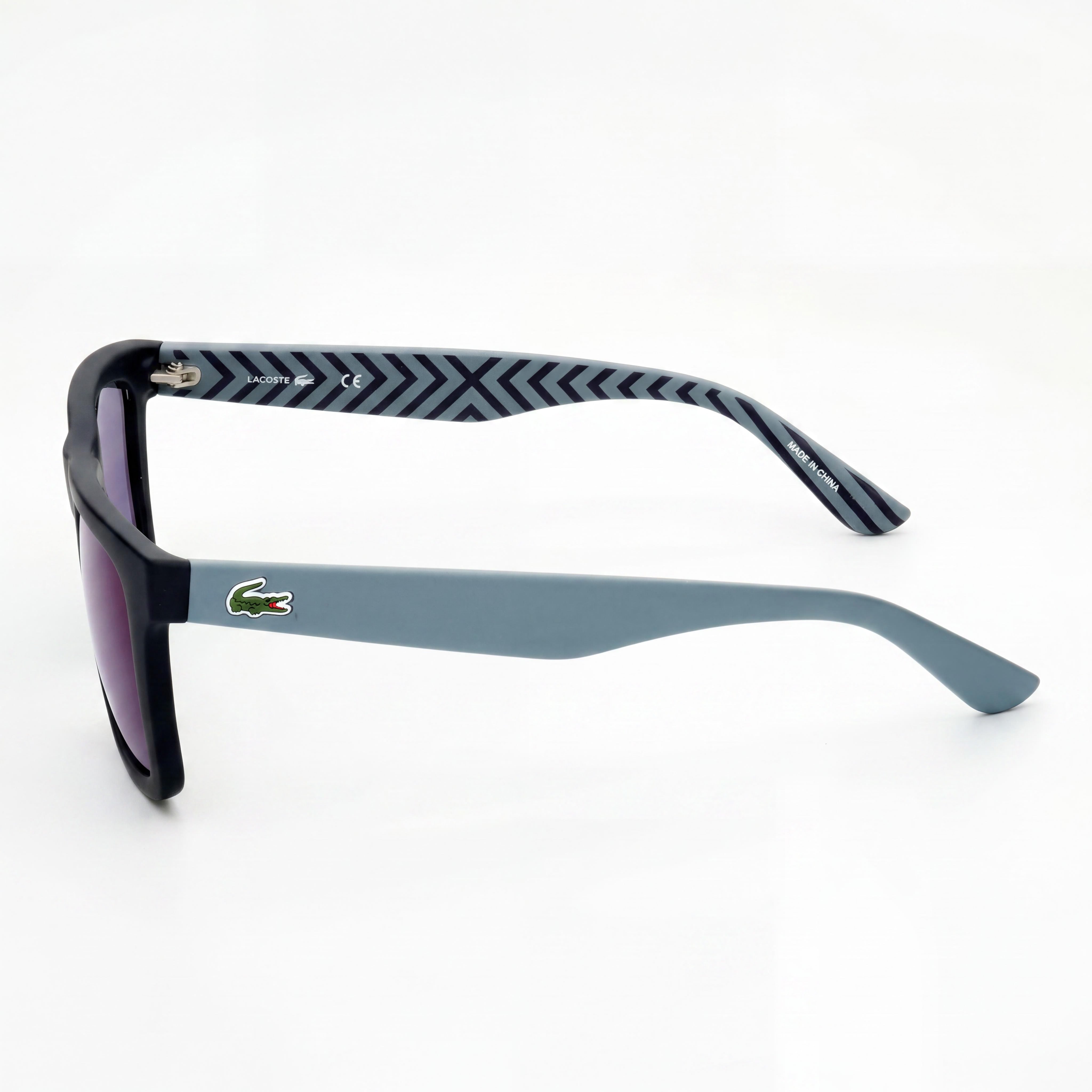 Gafas de sol Lacoste Classic de acetato para mujer, antirreflejos, no polarizadas, con lentes azul marino y marrón mate, 100 % protección UV, 54 mm, Photo 3