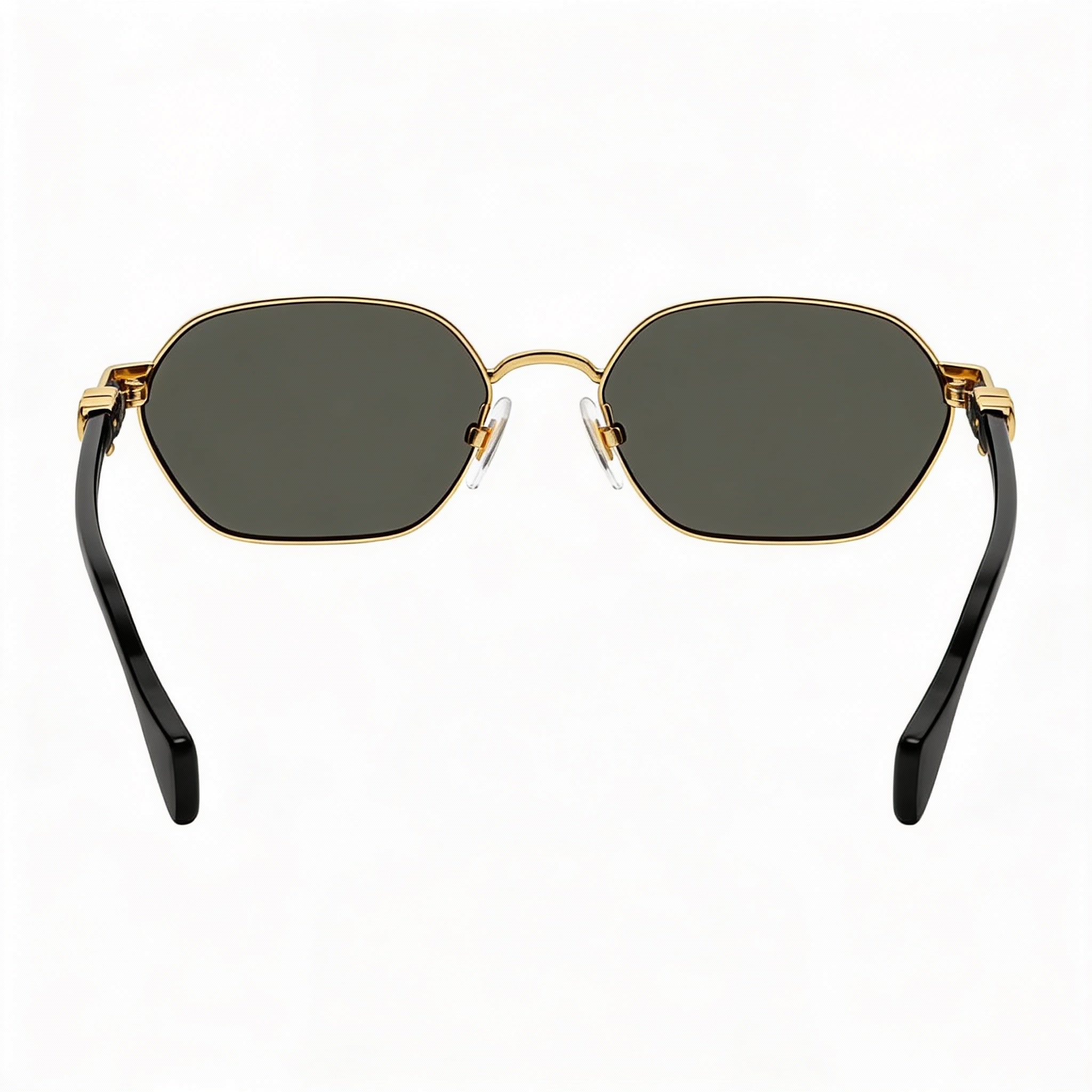 Gucci GG1593S Contemporary Women's Gold Black Acetate UV Protected Non-Polarized Dark Grey 56mm Sunglasses, Photo 3