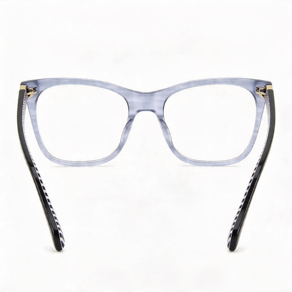 kate spade new york Classic Women's Rectangular Eyeglasses, Grey Horn Plastic Frame, Size 49-18-140