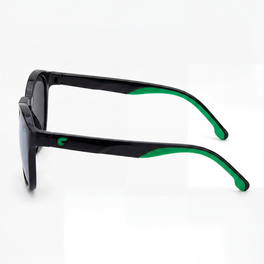 Carrera Carrera 8056/S Gafas de sol unisex de propionato inyectado negro y verde, sin polarizar, 100 % protección UV, 51 mm