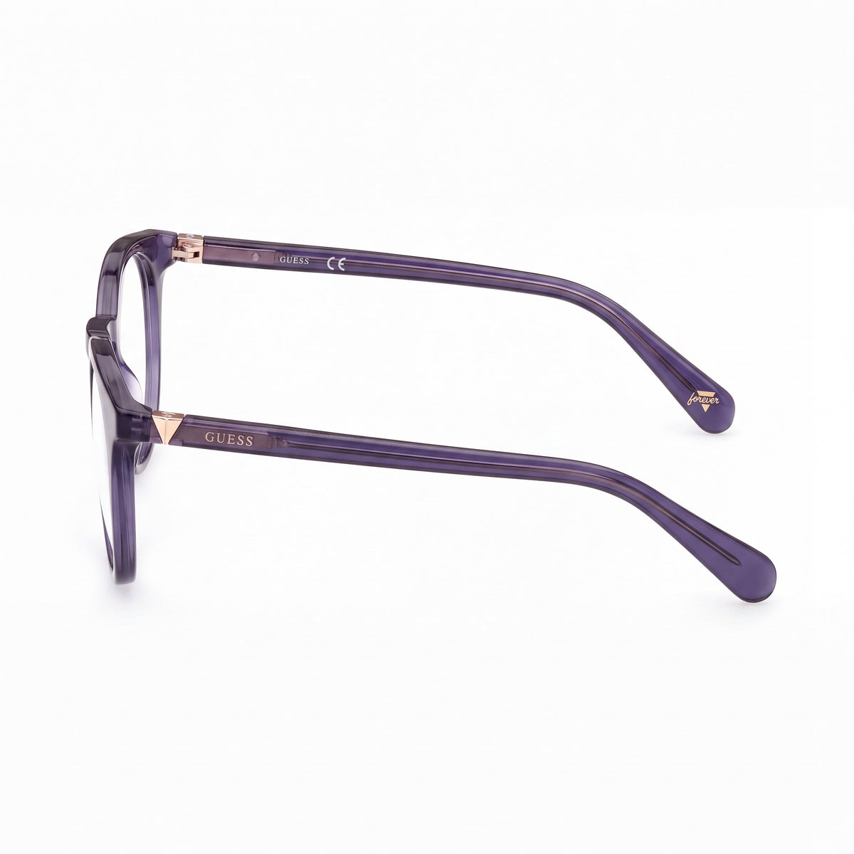 GUESS GU522409048 Unisex Shiny Blue Plastic 48-19-145 Transparent Demo Lenses, Prescription Ready, Photo 3