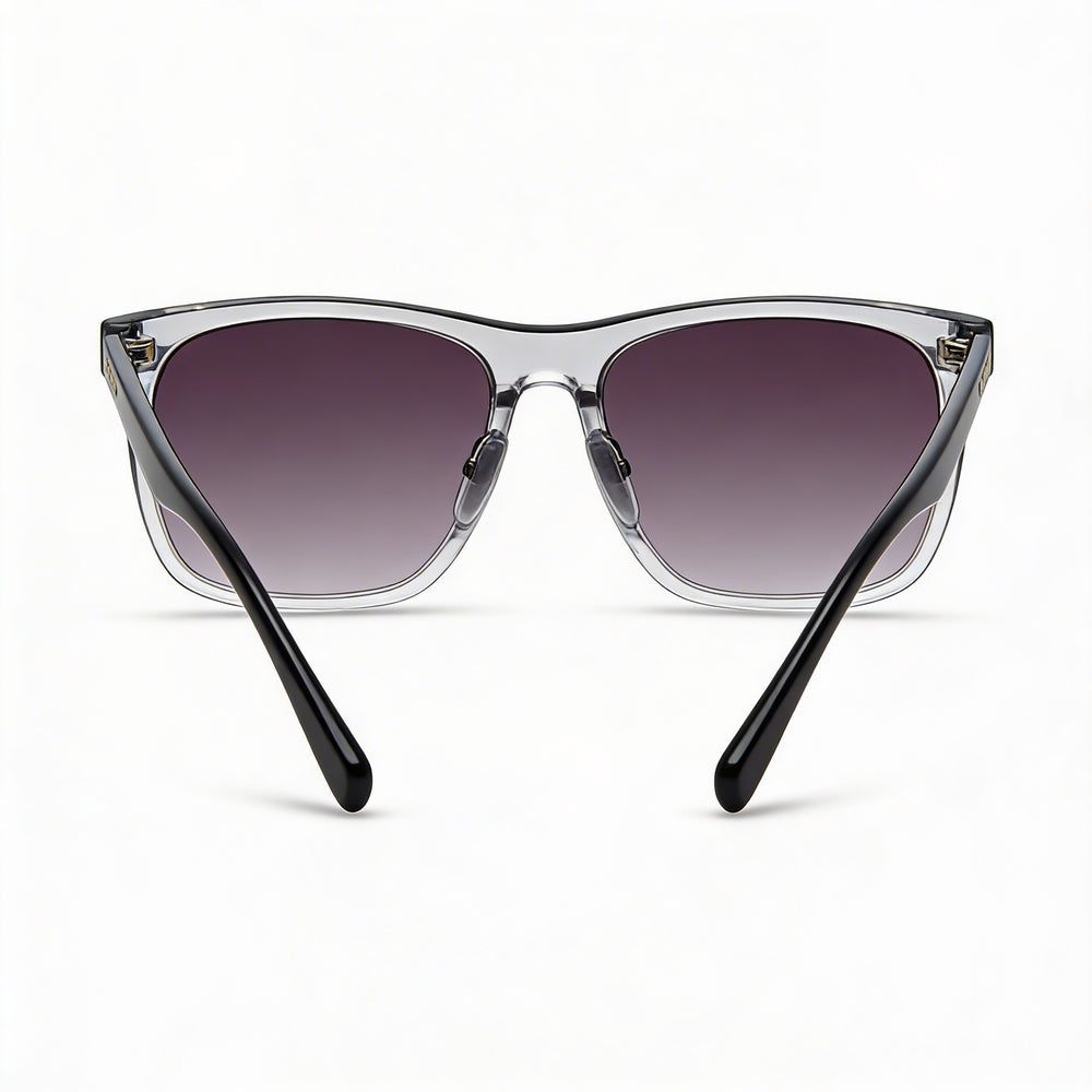 Kenneth Cole New York Kc5603b Gafas de sol de plástico para mujer, montura negra de cristal, lentes ahumadas degradadas de 56 mm
