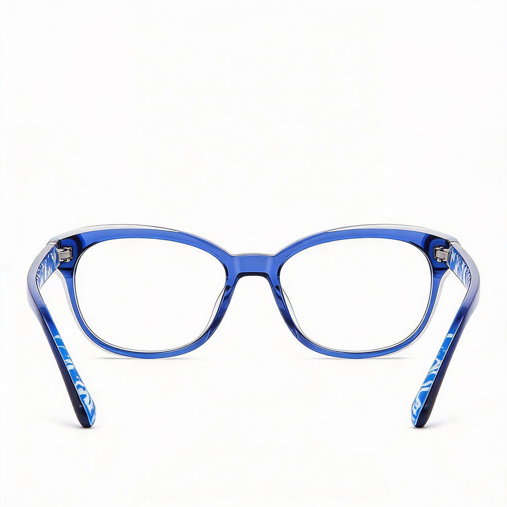 Kate Spade New York - Montura óptica polarizada de policarbonato, plástico, azul y blanco, para mujer, talla 50-140-17