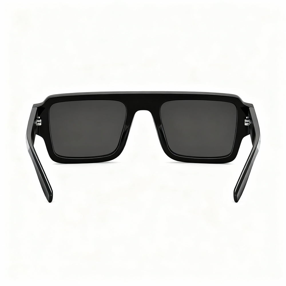 Gafas de sol Prada PR A05SF de plástico con montura asiática para hombre, montura negra, lentes grises no polarizadas, 55-19-145