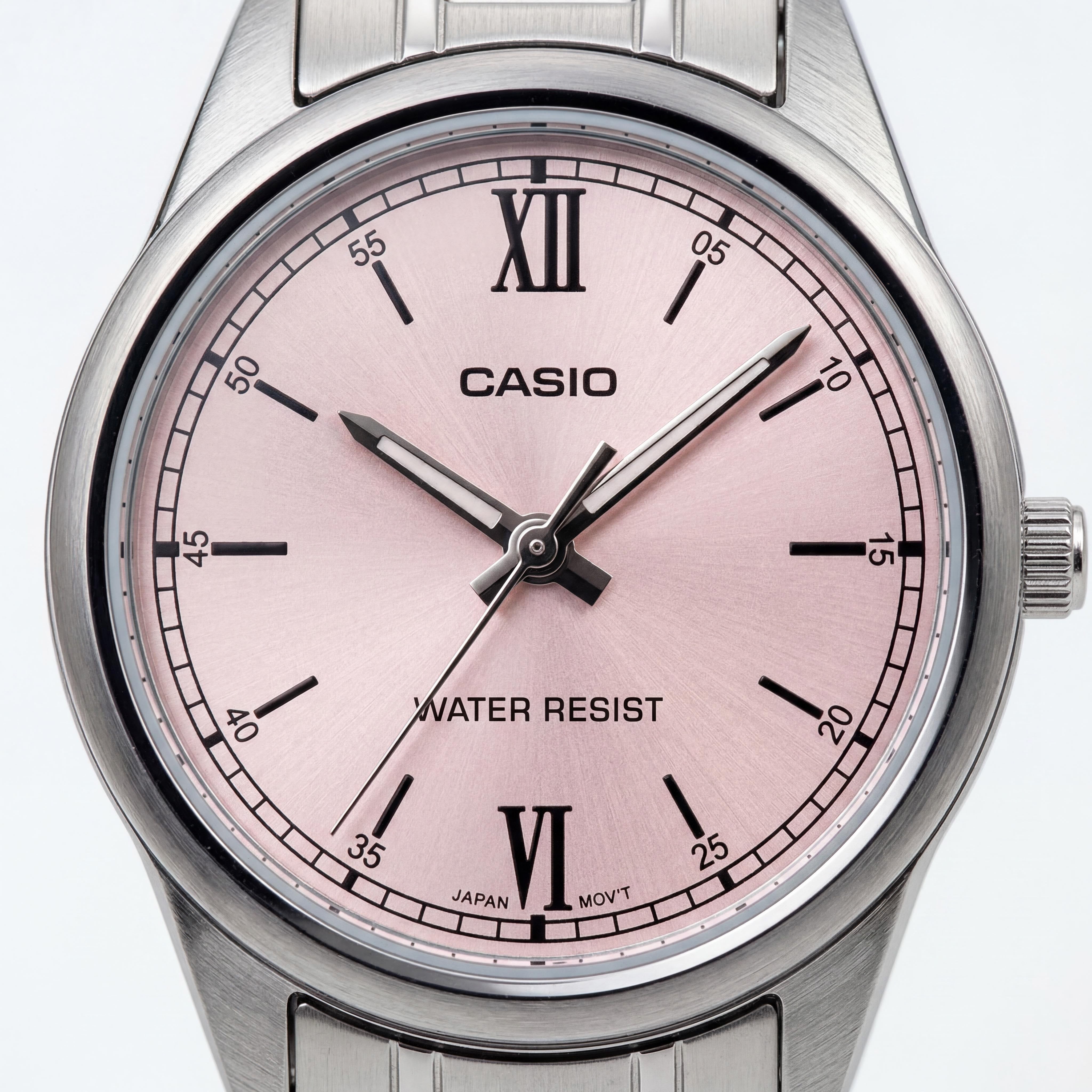 Reloj Analógico de Cuarzo Casio LTP-V005D-4B2 para Mujer, Marco Rosa Plateado, Caja y Correa de Acero Inoxidable, Cristal Mineral, Resistente al Agua, Photo 2