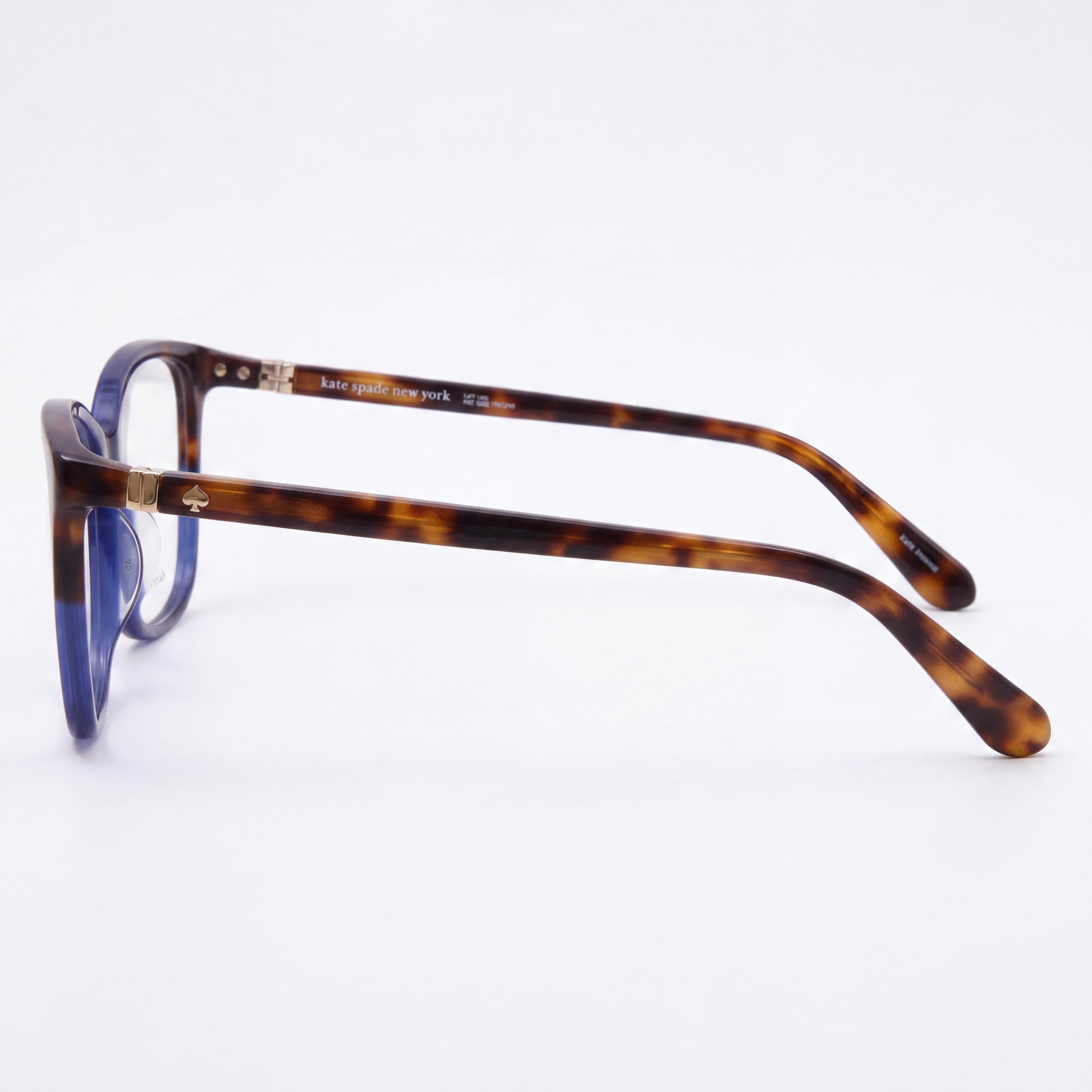 Gafas de sol Kate Spade New York Karlyn para mujer, montura rectangular de plástico, color azul habana, 53 mm, Photo 3