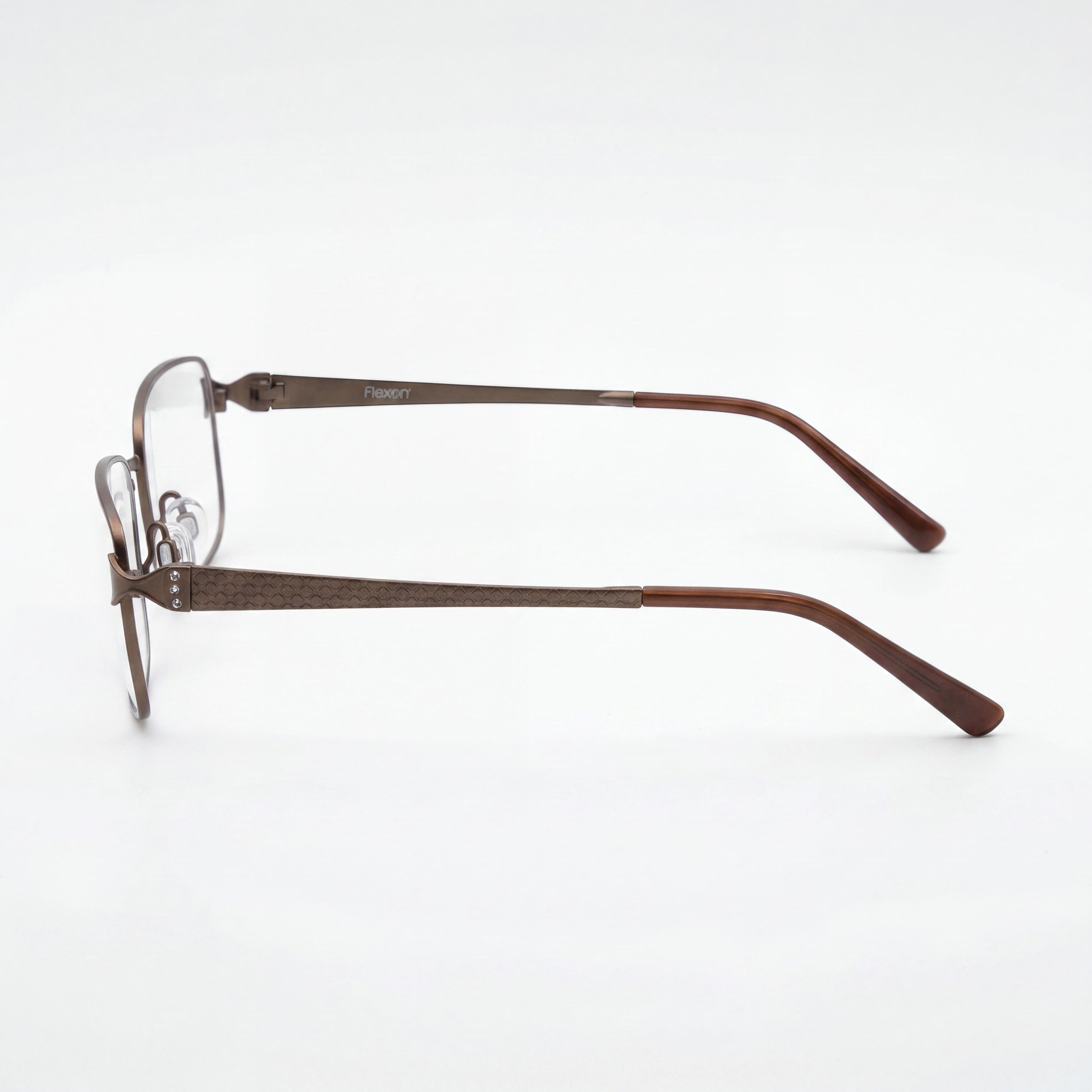 Gafas polarizadas Flexon Lana para hombre, de metal marrón, con lentes de 55 mm de ancho, puente de 17 mm y patillas de 135 mm de largo., Photo 3
