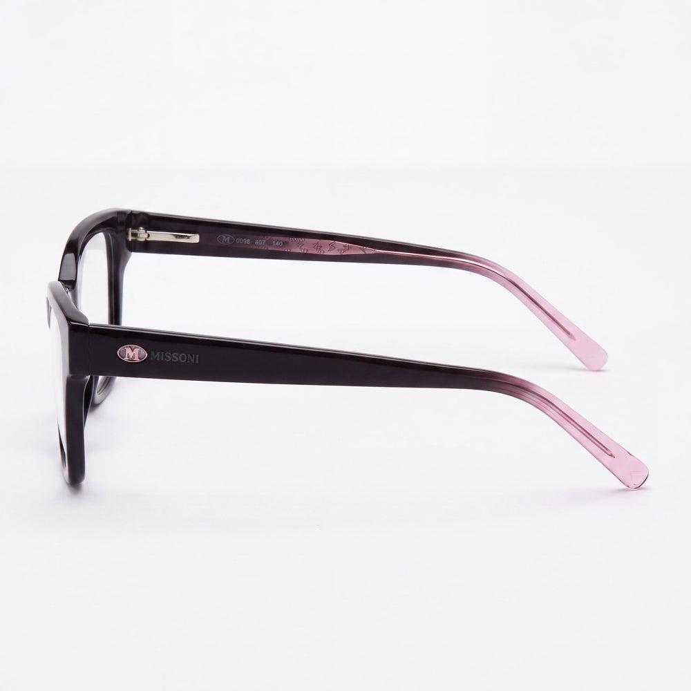 Missoni MMI 0097 Black Rectangle Eyeglasses for Women, Acetate 53mm