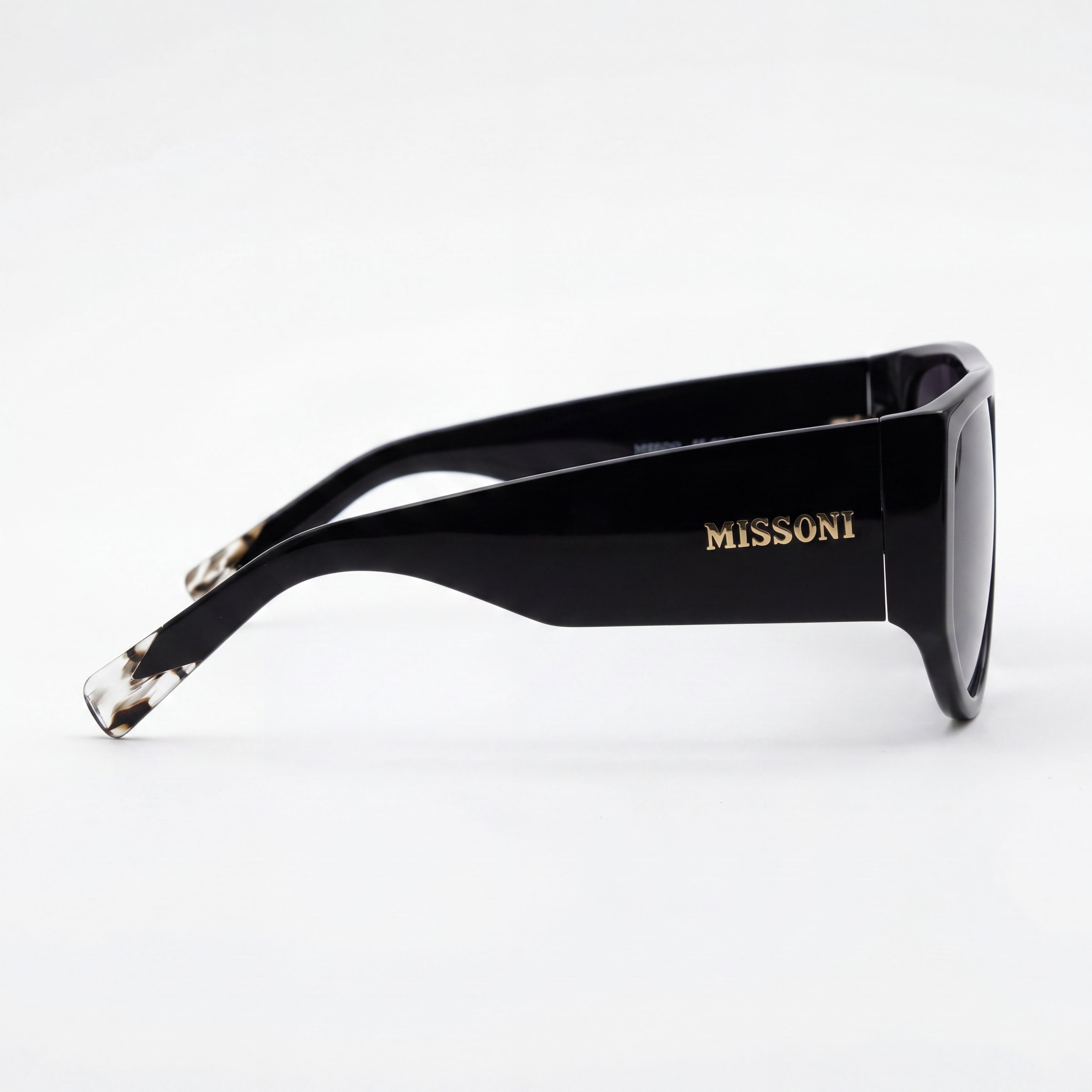 Missoni Seasonal Women's Square Acetate Black Grey UV Protected Sunglasses Dark Grey Shaded 61mm, Photo 3