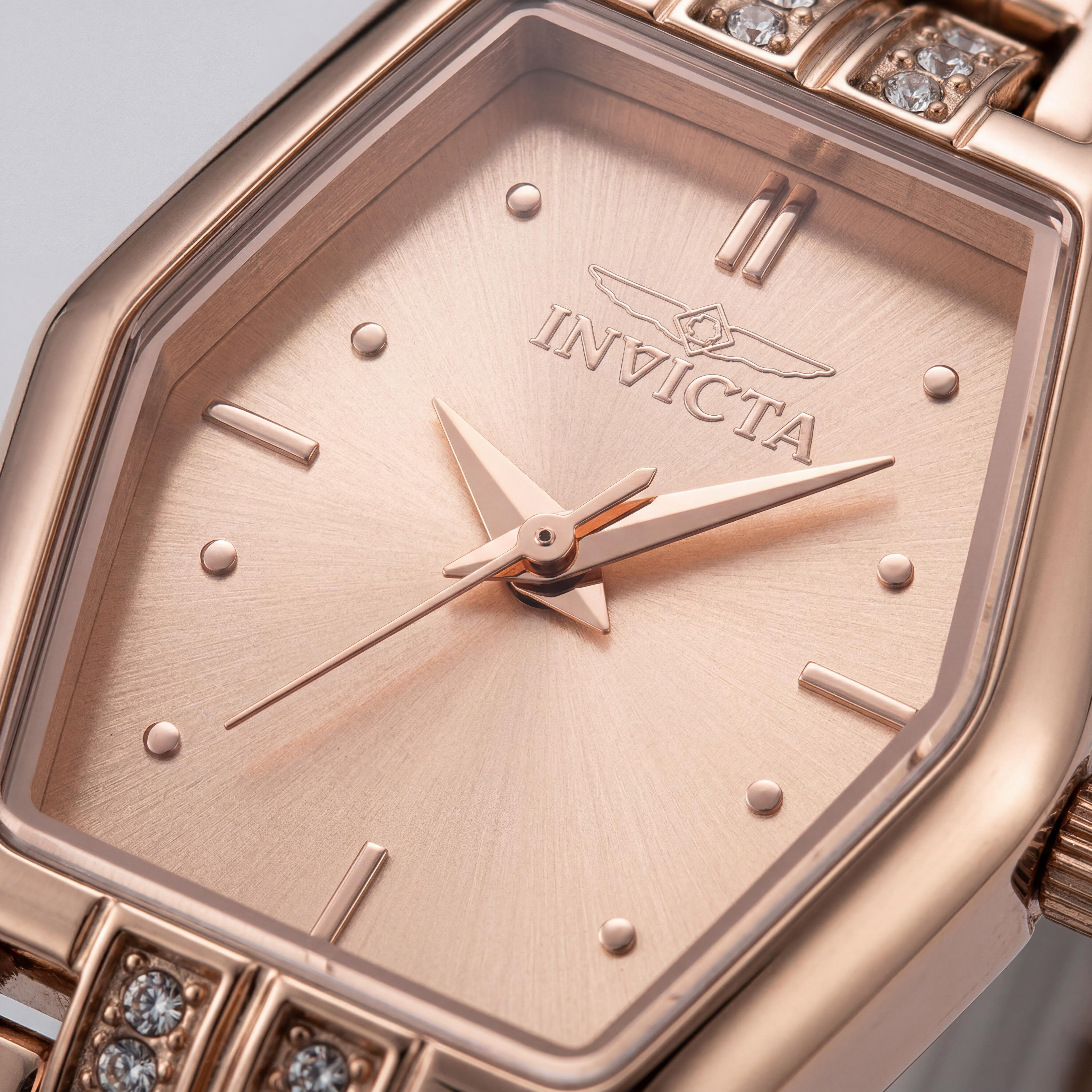 Invicta Angel 48133 Unisex Quartz Rose-gold Dial Stainless Steel Bracelet Watch 20mm Case, Photo 2