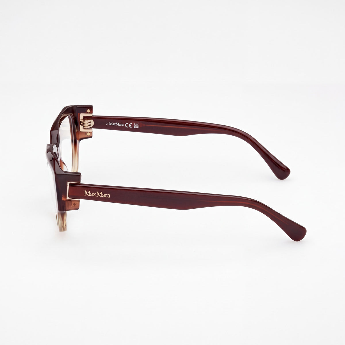 MaxMara Mm5182 Women's Light Brown Plastic Sunglasses with Dark Brown Lenses 52mm, Photo 2