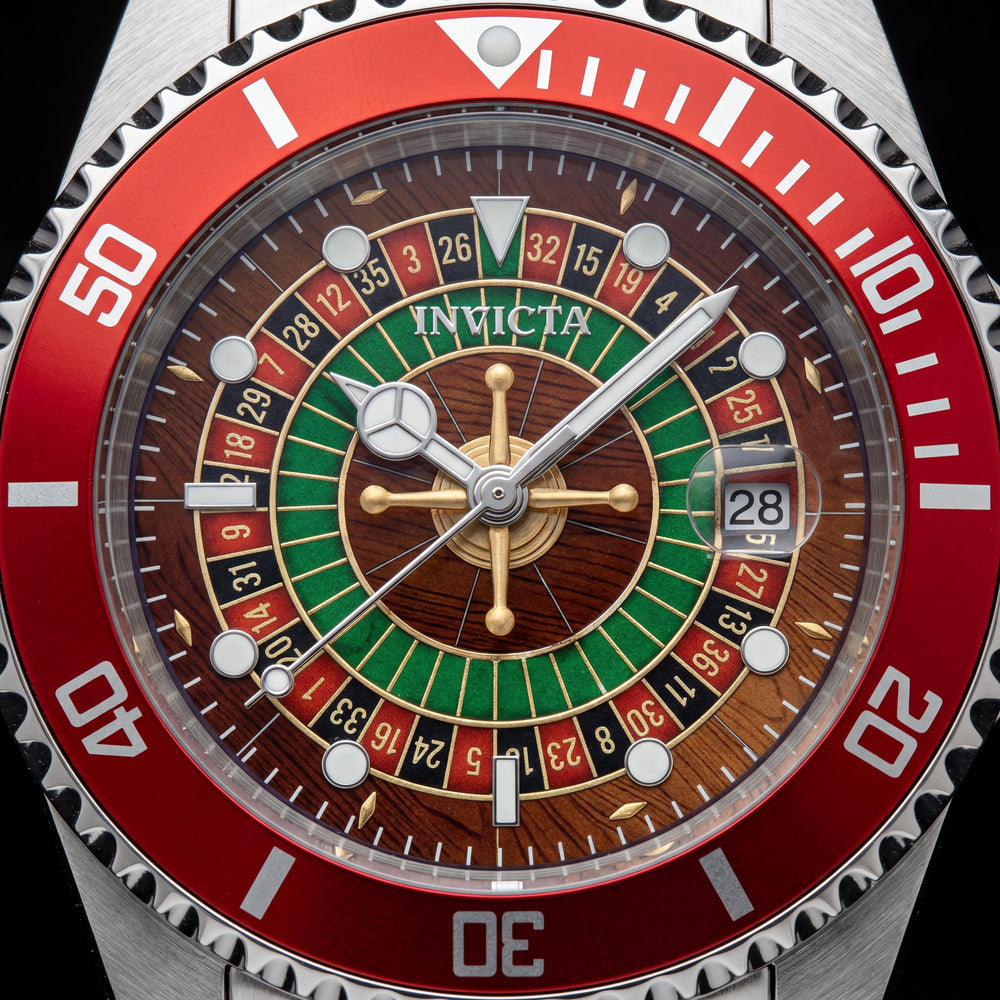 Invicta Pro Diver 50519 Reloj unisex con esfera verde, caja y correa de acero inoxidable, movimiento de cuarzo, resistente al agua 200m, 40mm