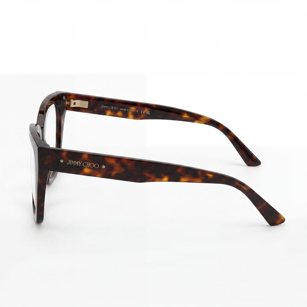 Jimmy Choo Luxury Tortoiseshell Women's Tortoise Acetate Eyeglasses 54mm