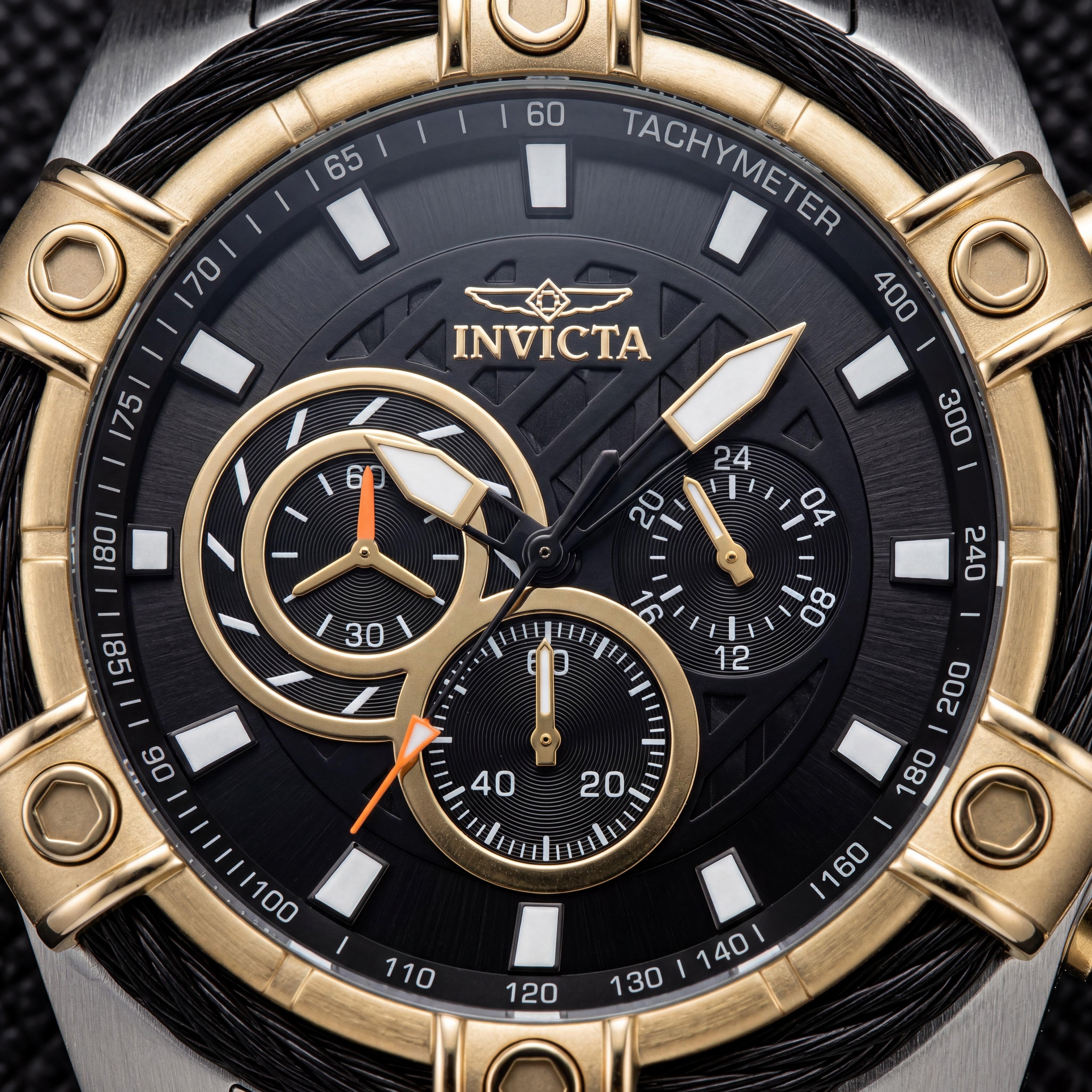 Invicta Bolt 48868 Men's Stainless Steel Black Dial Chronograph Water Resistant Watch 52mm, Photo 2
