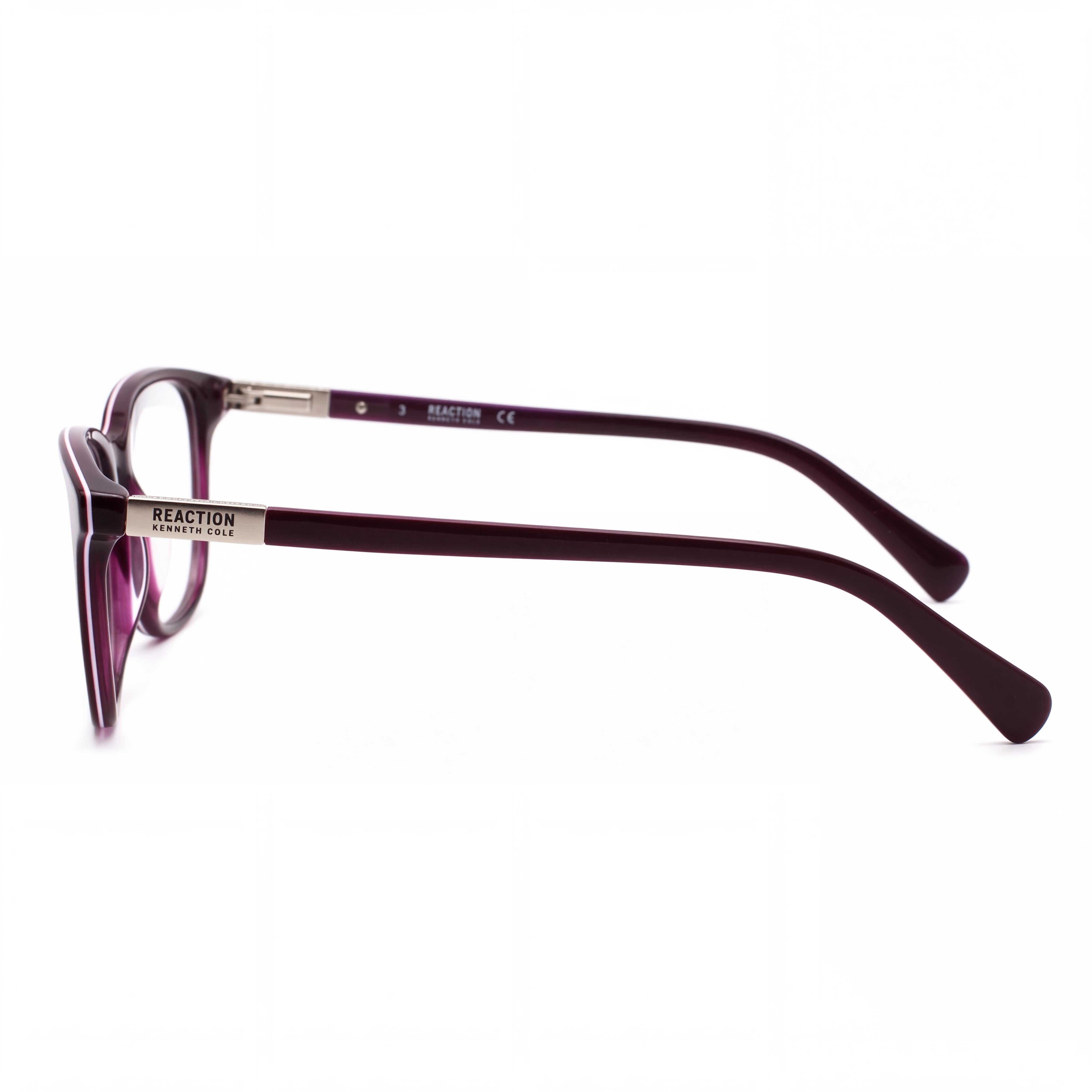 Kenneth Cole REACTION Kc0876 Gafas Violeta de Plástico para Hombre 53mm, Photo 3