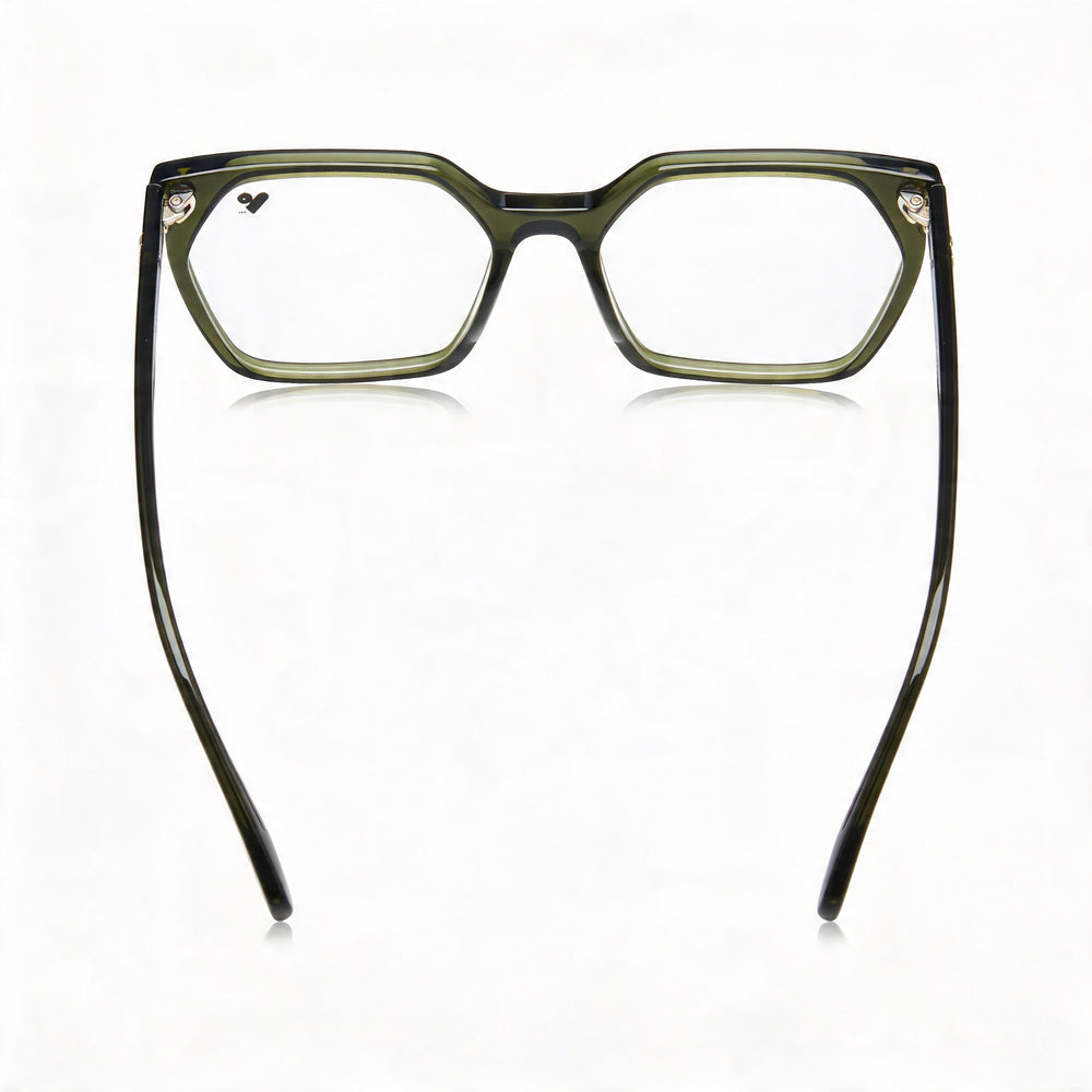 KARL LAGERFELD Modern KL6093 Unisex Khaki Acetate Frame Sunglasses with Blue Mirror Lenses, 54mm