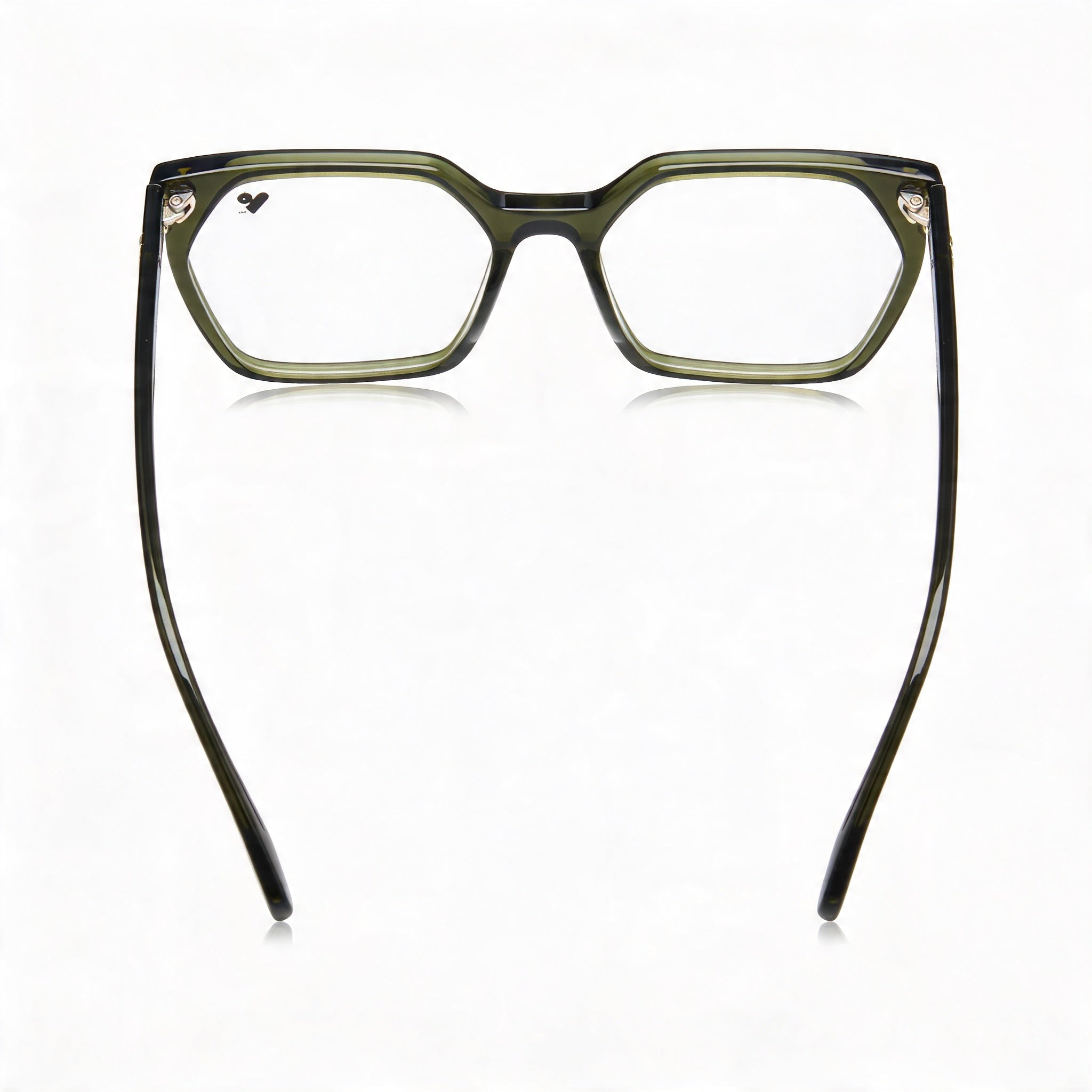 KARL LAGERFELD Modern KL6093 Unisex Khaki Acetate Frame Sunglasses with Blue Mirror Lenses, 54mm, Photo 3