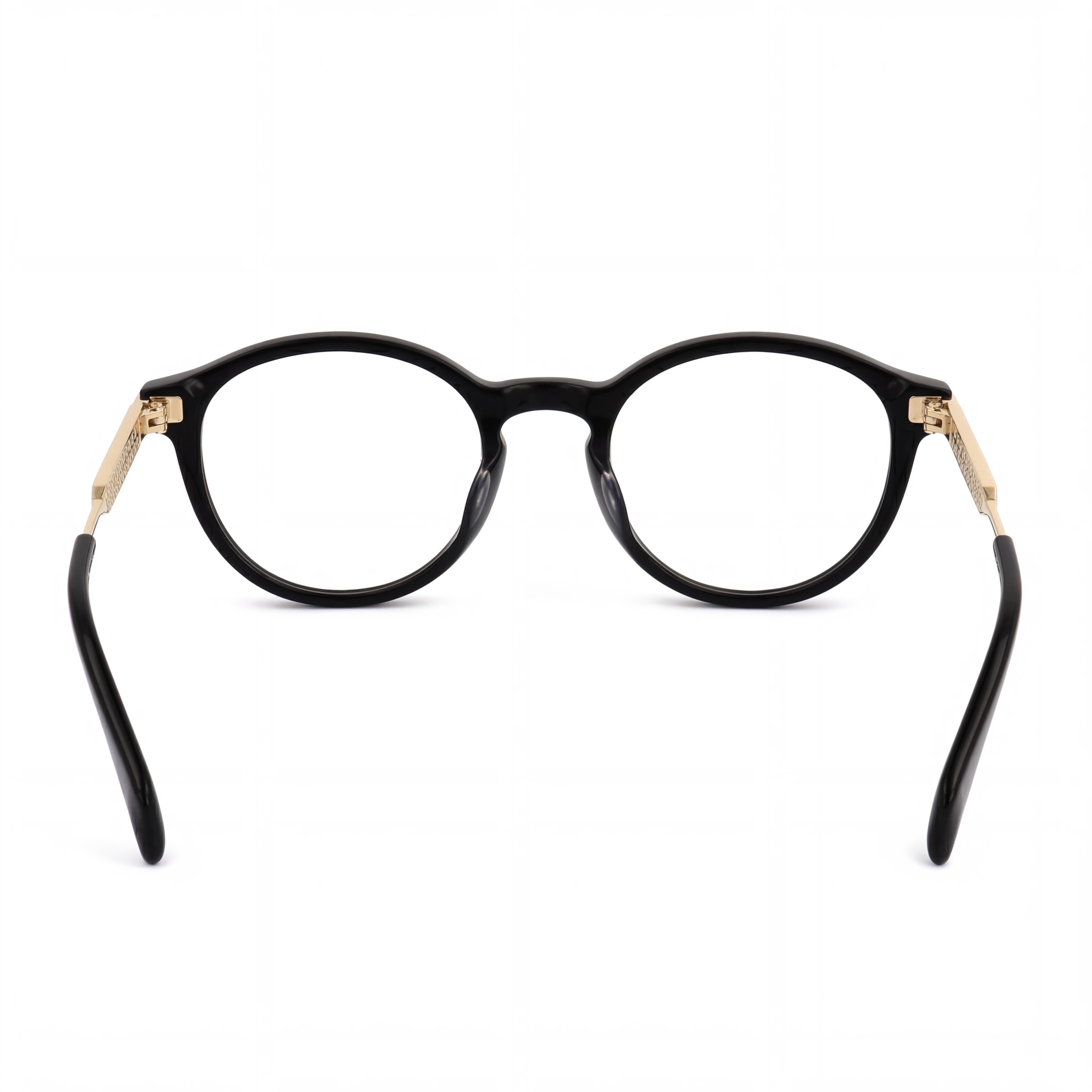 Police Casual Women's Black Acetate Frame Transparent Eyeglasses 49-20-135, Photo 3