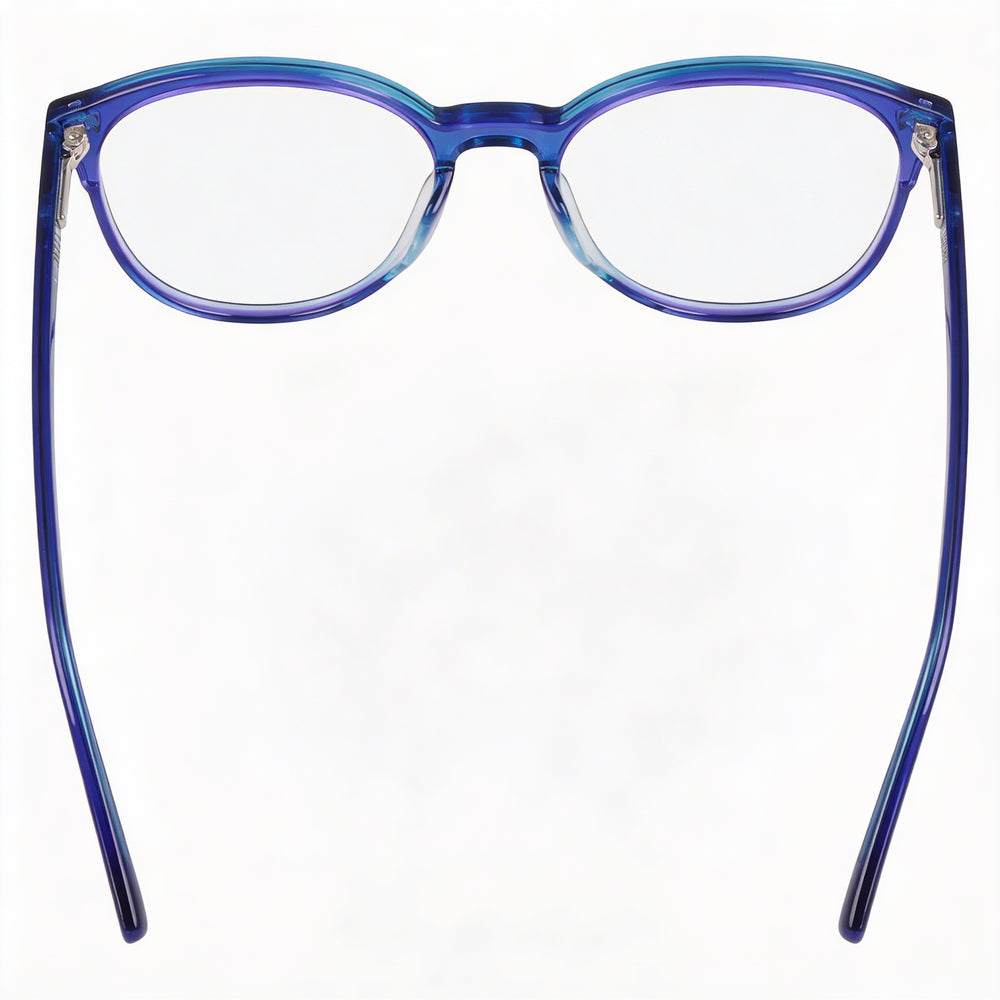 DKNY Classic Women's Acetate Eyeglasses with Polycarbonate Lenses, Triple Blueberry, 50-18-140