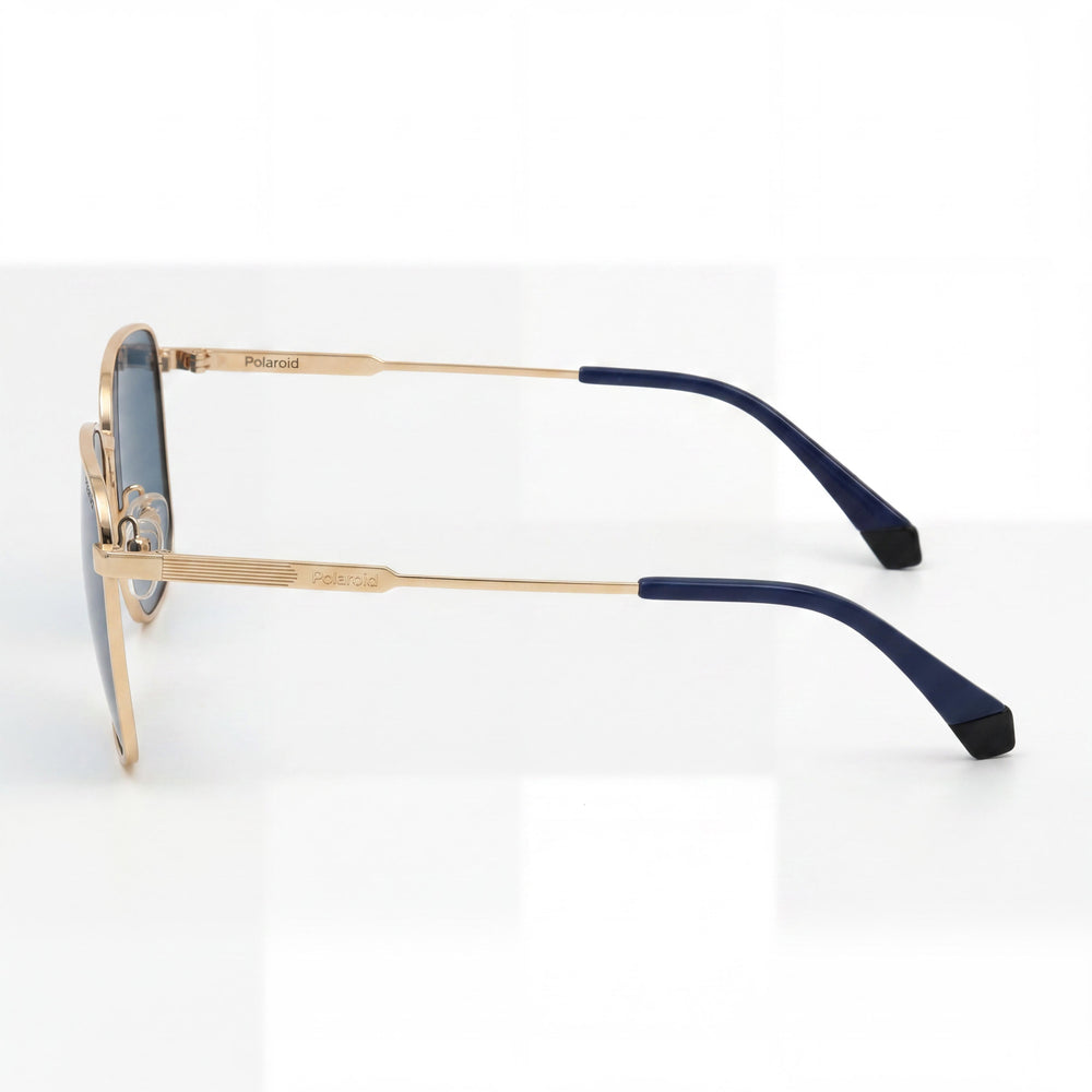 Gafas de sol cuadradas Polaroid PLD 4120/G/S/X-0LKS doradas para hombre, 61 mm