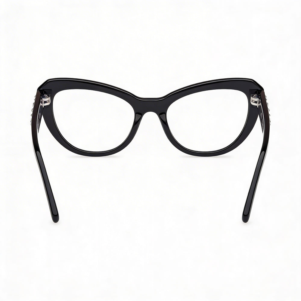 Gafas GUESS by Marciano Gm50016 para mujer, montura de plástico negro brillante, sin policarbonato, talla 53-20-140