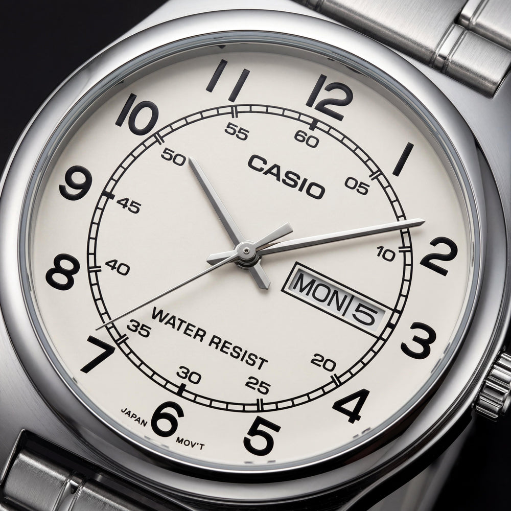 Casio MTP-V006D-7B2UDF Men's Silver / White Watch, 38mm