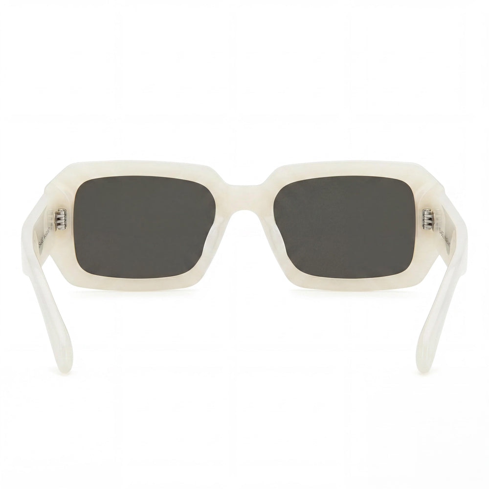 Gafas de sol de mujer de acetato de moda Isabel Marant, montura de acetato blanca perlada y gris, 53 mm, protección UV