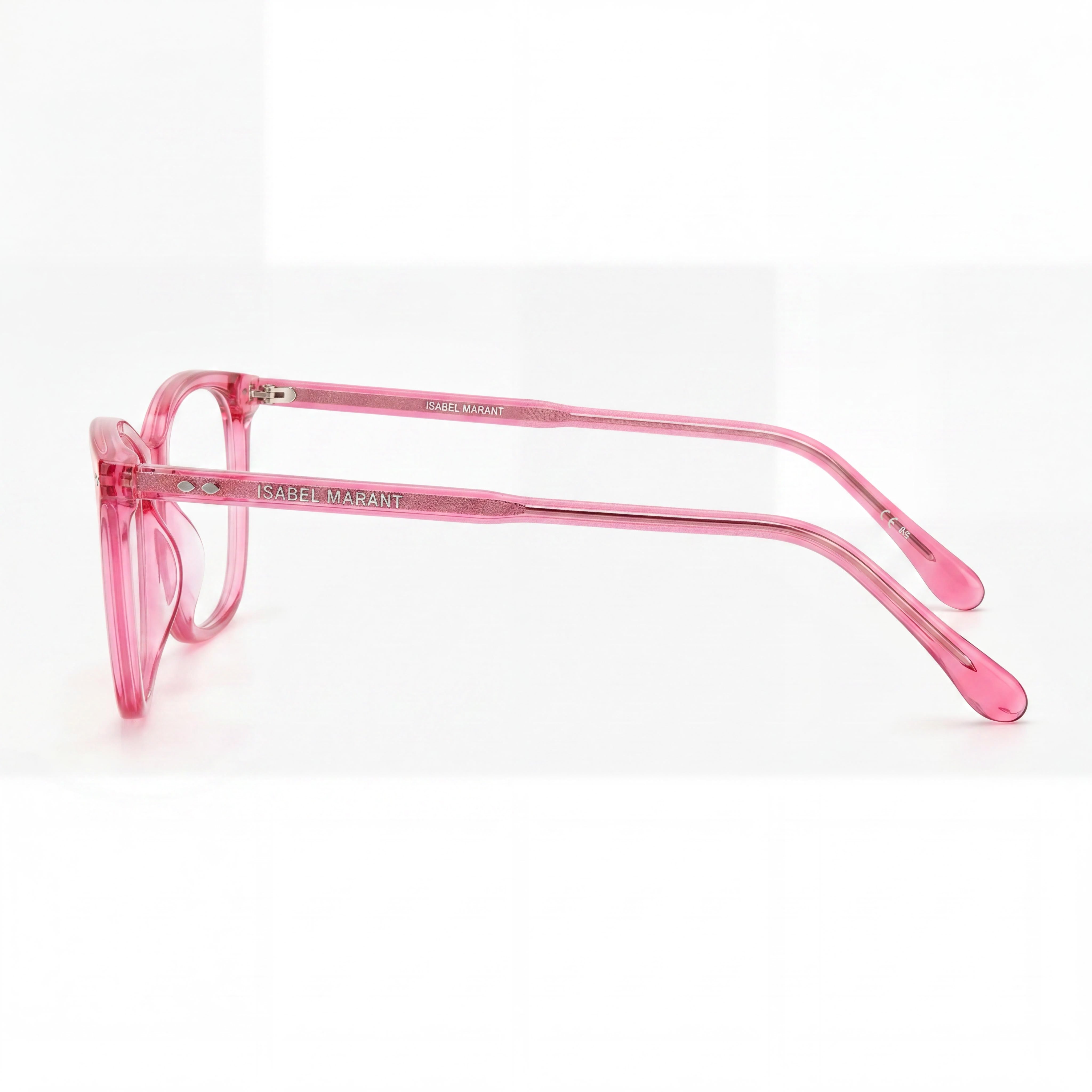 Isabel Marant Modern Unisex Pink Silver Acetate Frame Pink Silver Polycarbonate Lenses Sunglasses 53mm, Photo 3